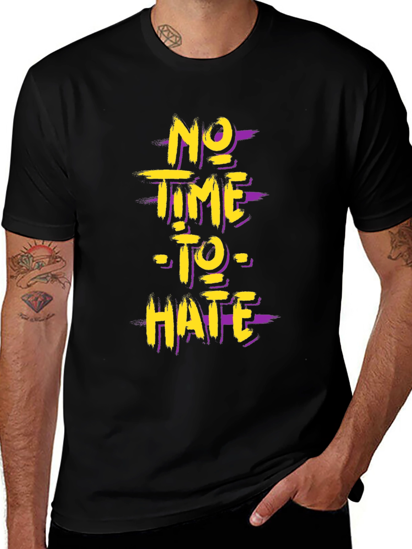 Variant 14 of No Time To Hate Black Graphic Tee