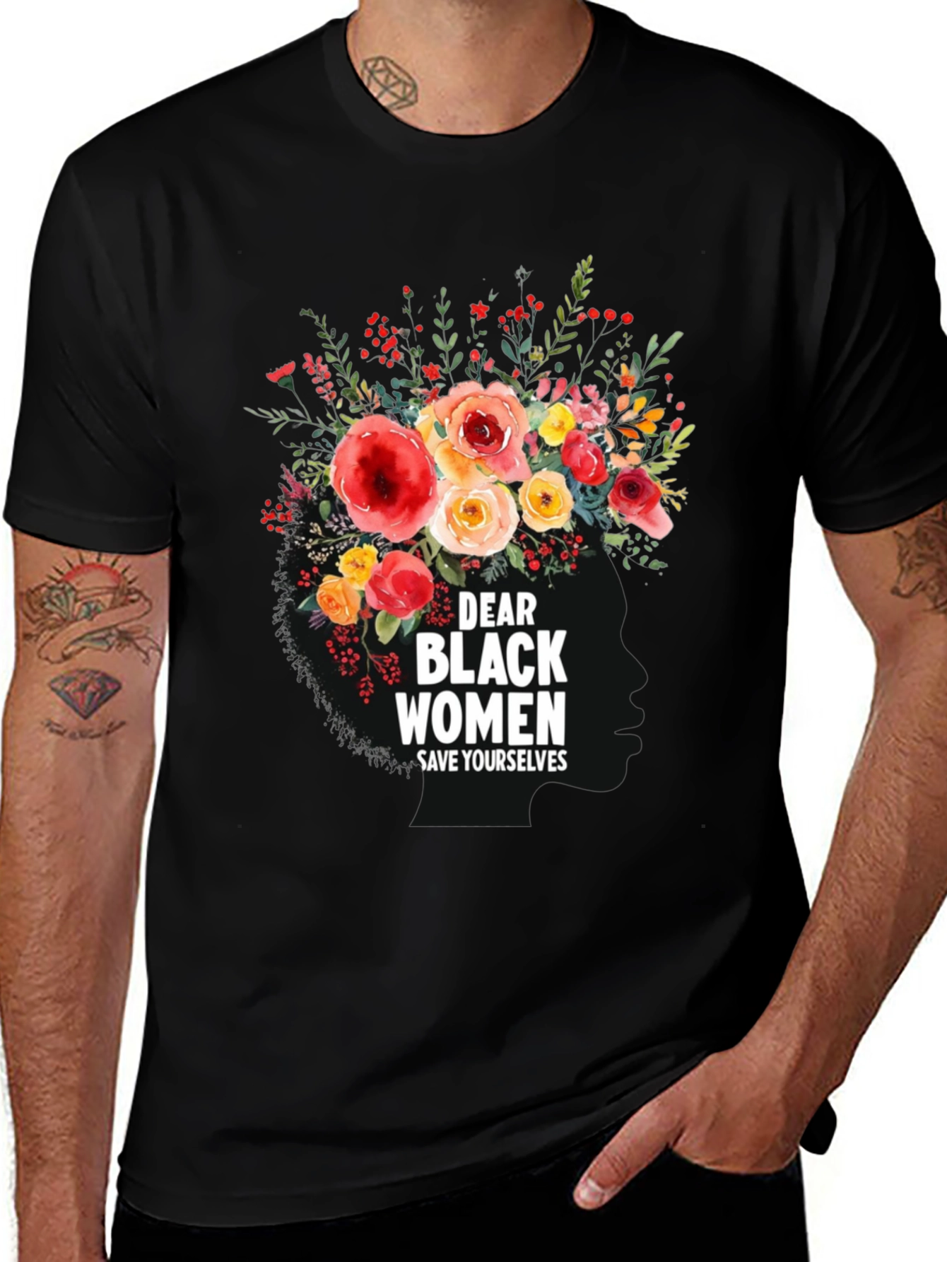 Variant 21 of Dear Black Women Floral T-Shirt
