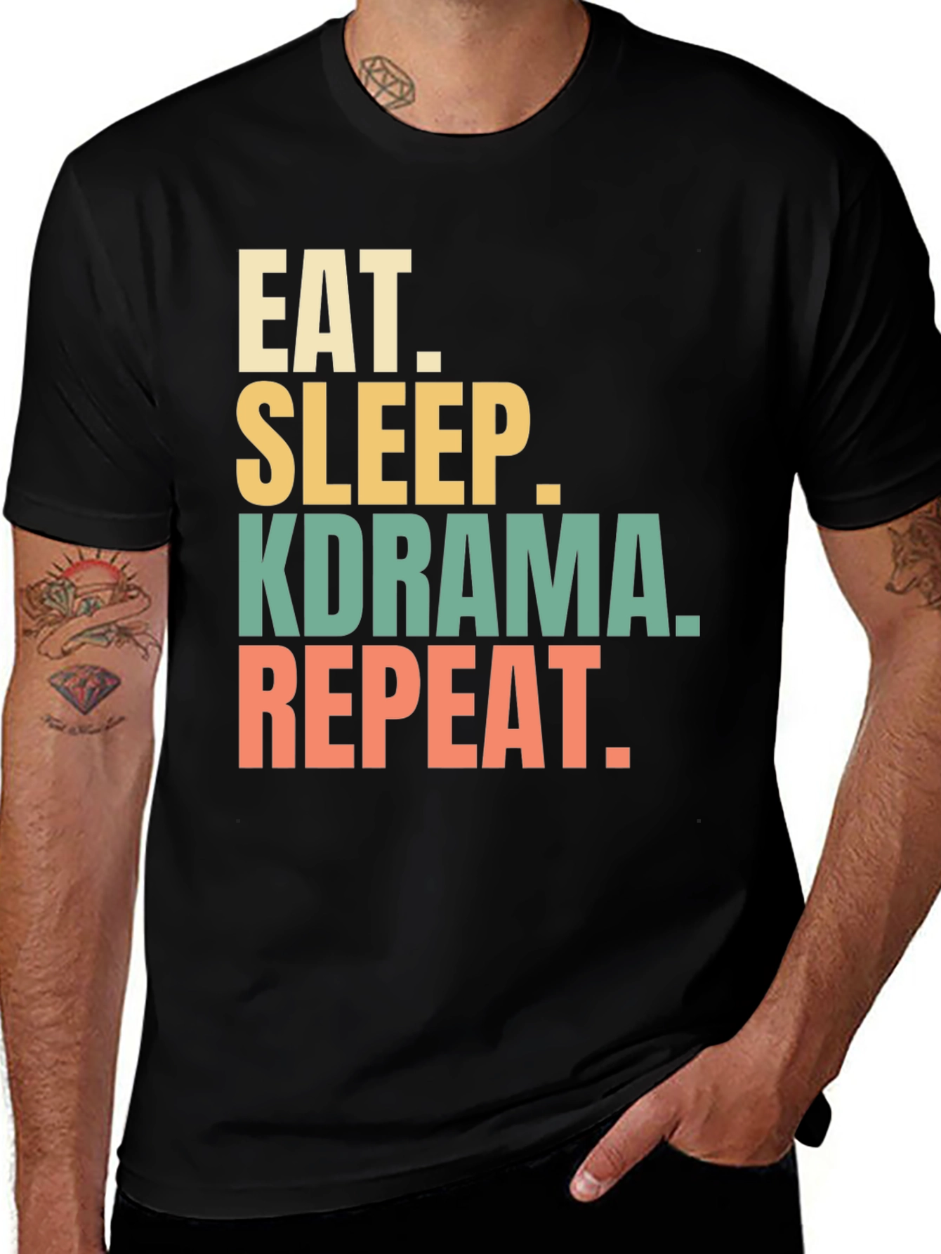 Eat Sleep Kdrama Repeat Graphic Tee