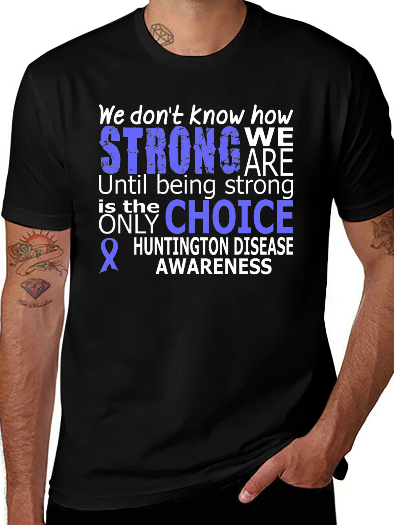 Huntington's Disease Awareness T-Shirt - Be Strong