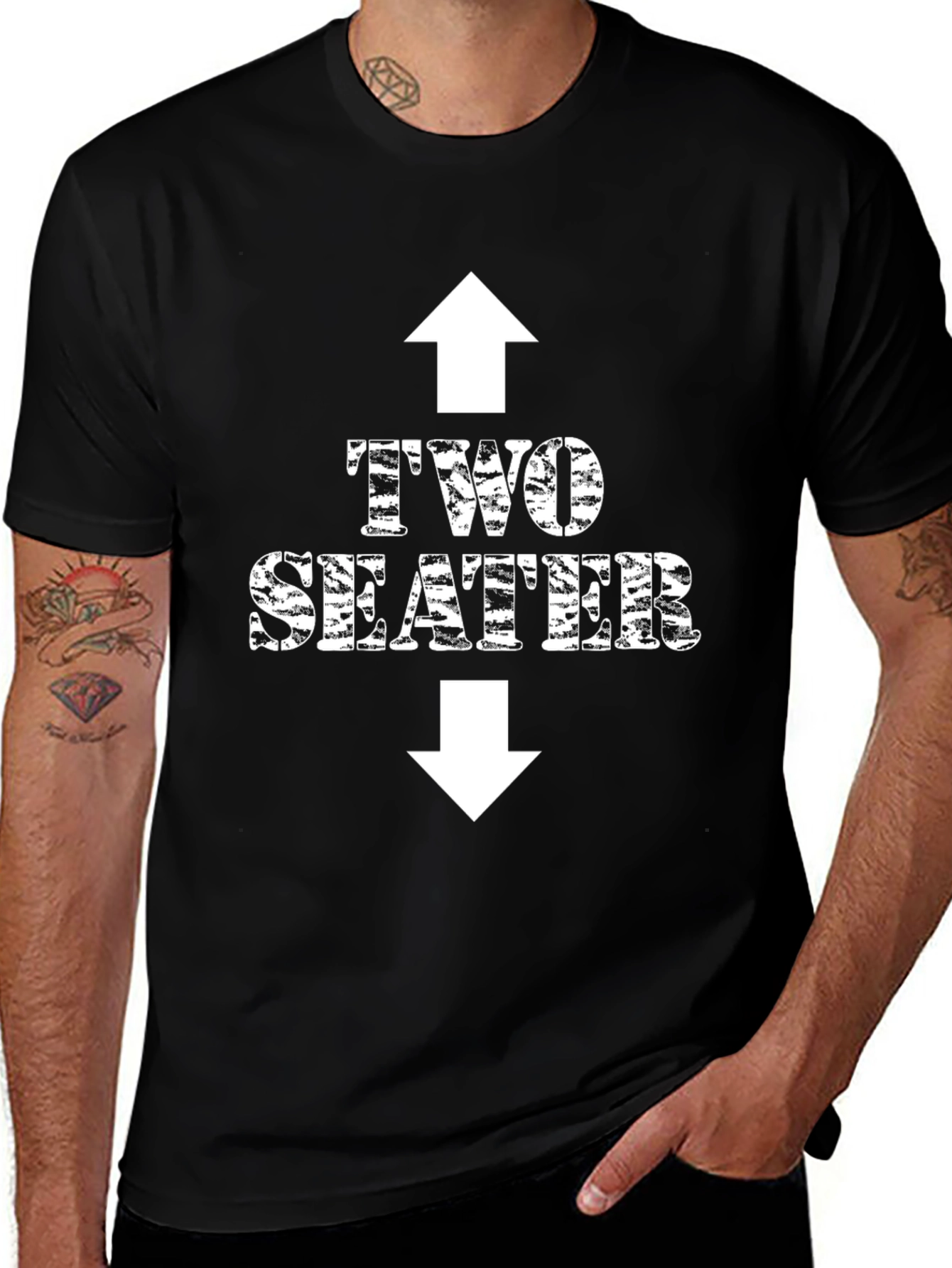 Variant 2 of Two Seater Graphic Tee - Funny Adult Humor