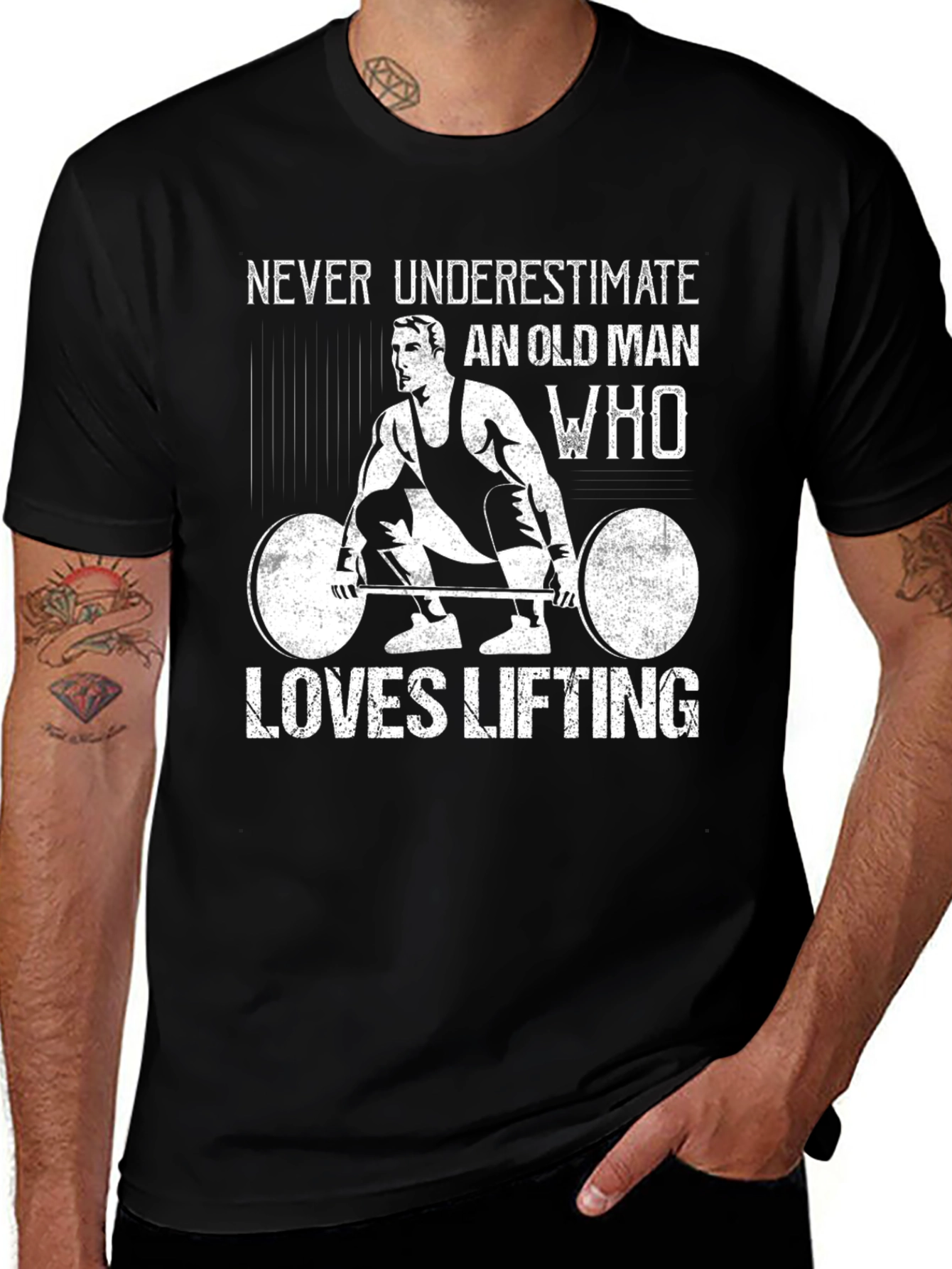 Variant 22 of Old Man Who Loves Lifting T-Shirt