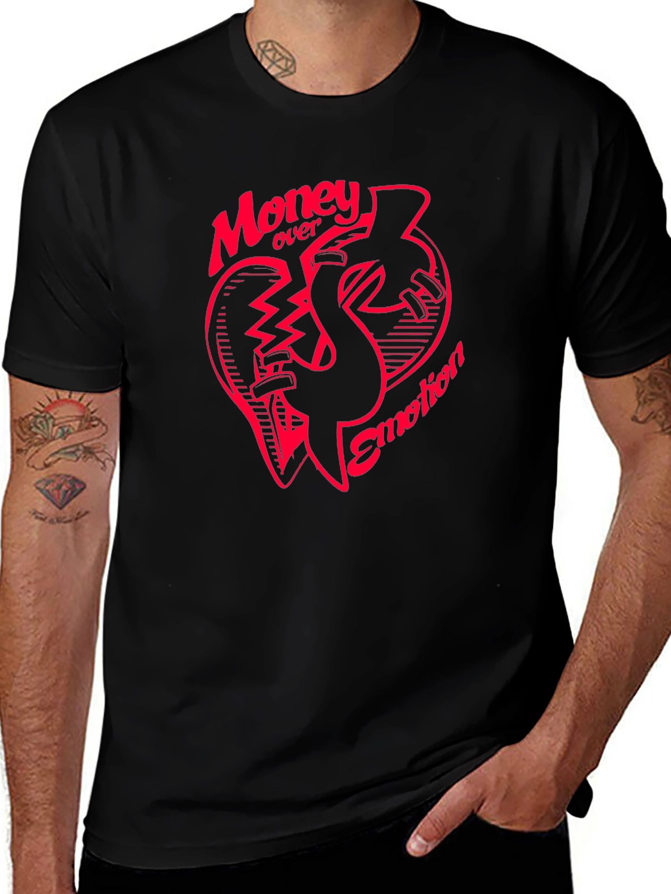 Variant 9 of Money Over Emotion Graphic Tee