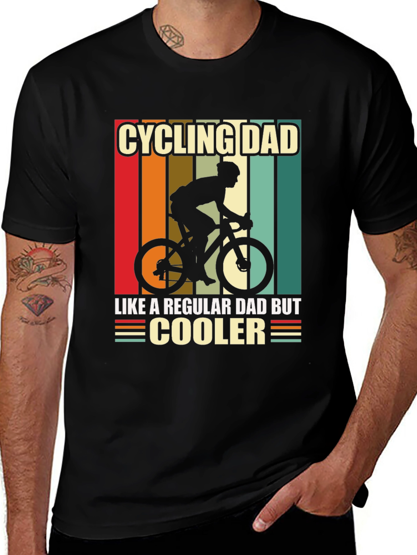 Variant 26 of Cycling Dad T-Shirt - Like a Regular Dad But Cooler!