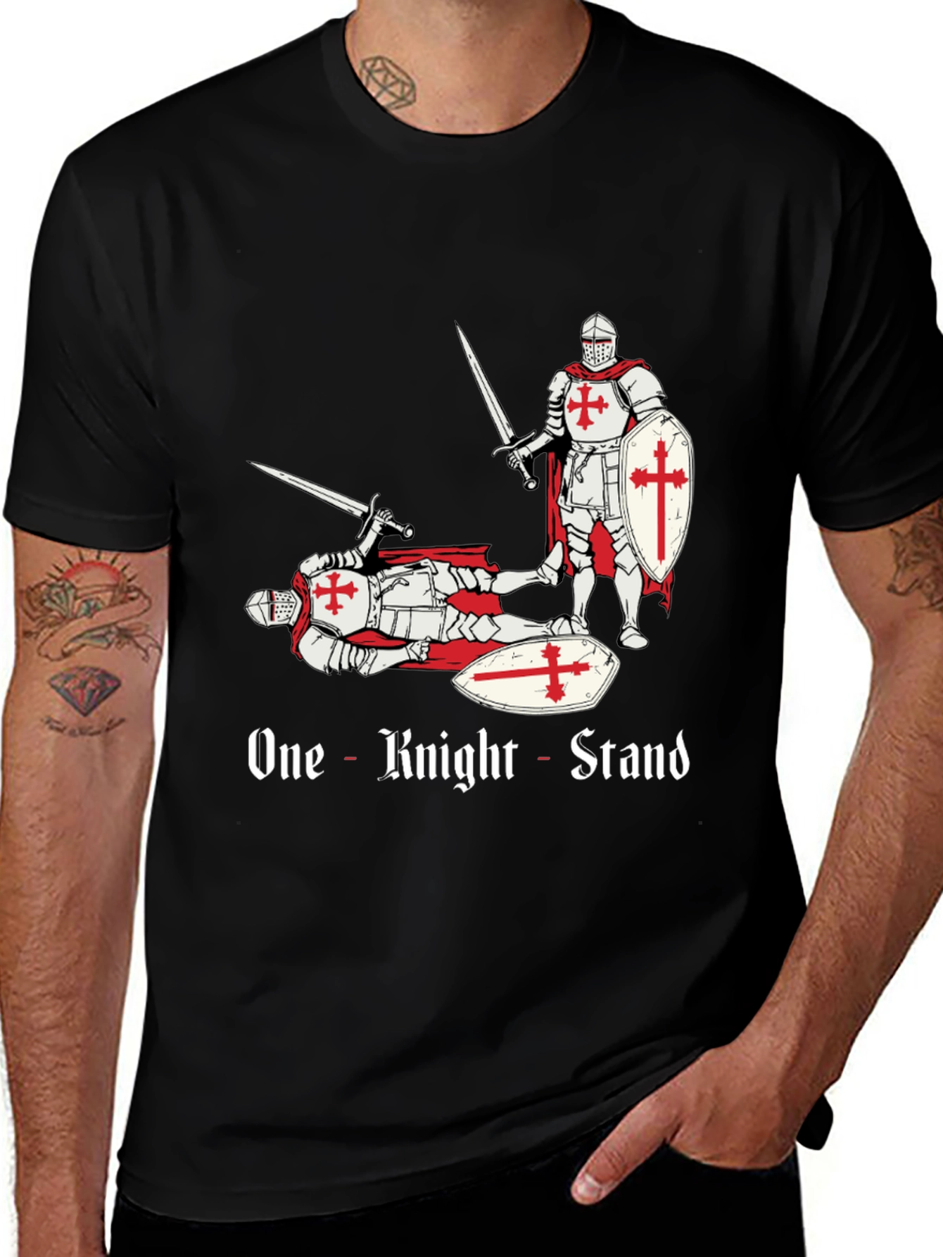 Variant 4 of One Knight Stand T-Shirt - Crusader Humor Tee
