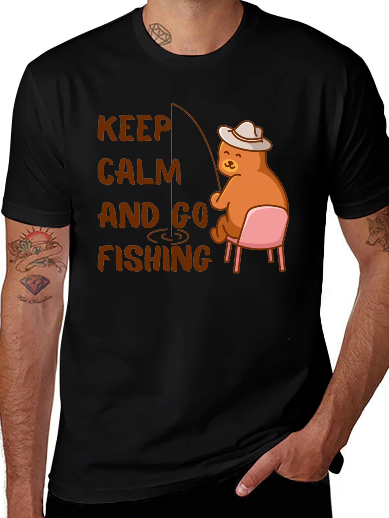 Variant 6 of Keep Calm and Go Fishing T-Shirt