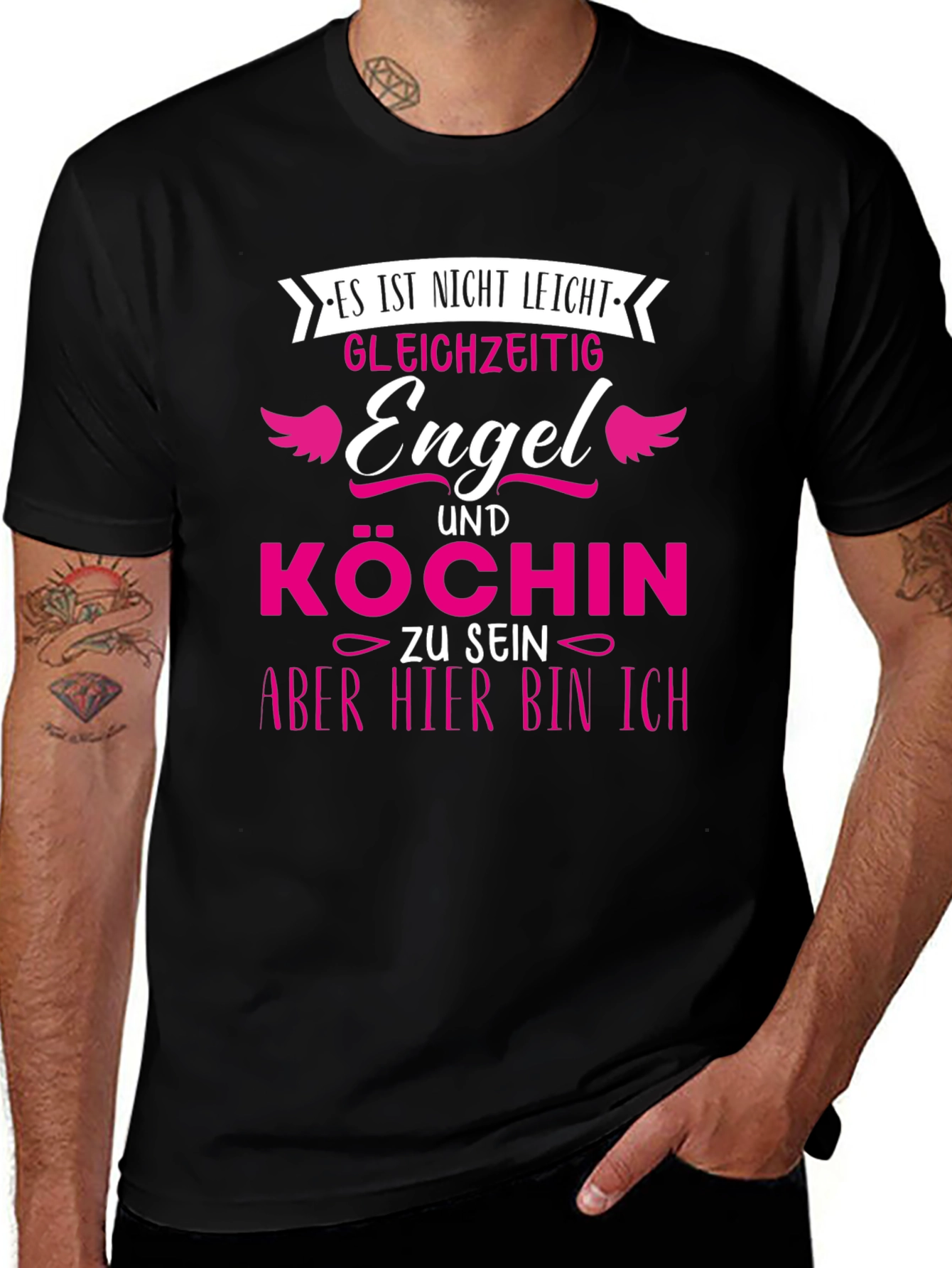 Variant 3 of Funny Engel und Köchin T-Shirt - Not Easy Angel Cook