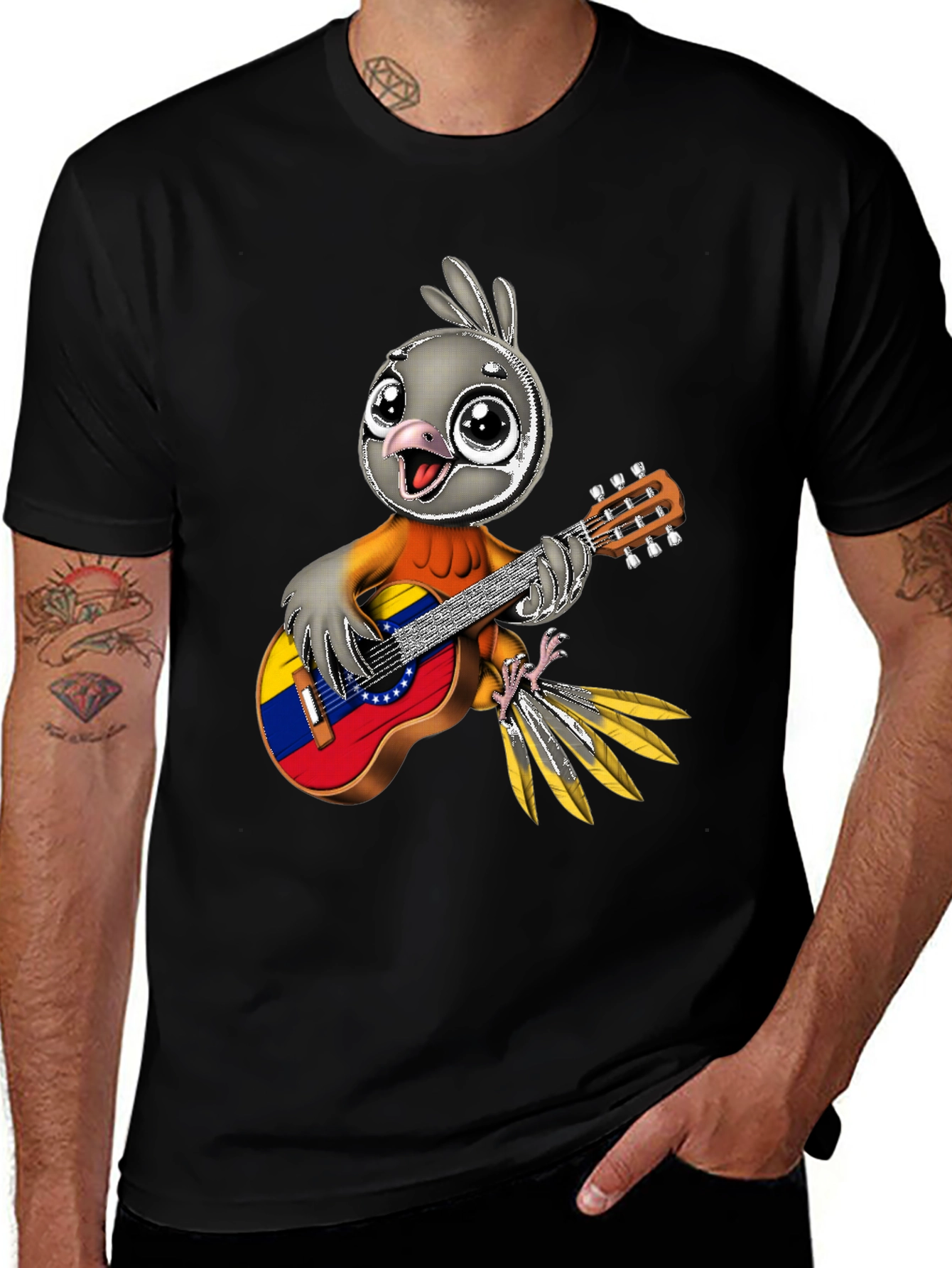 Bird Playing Guitar T-Shirt