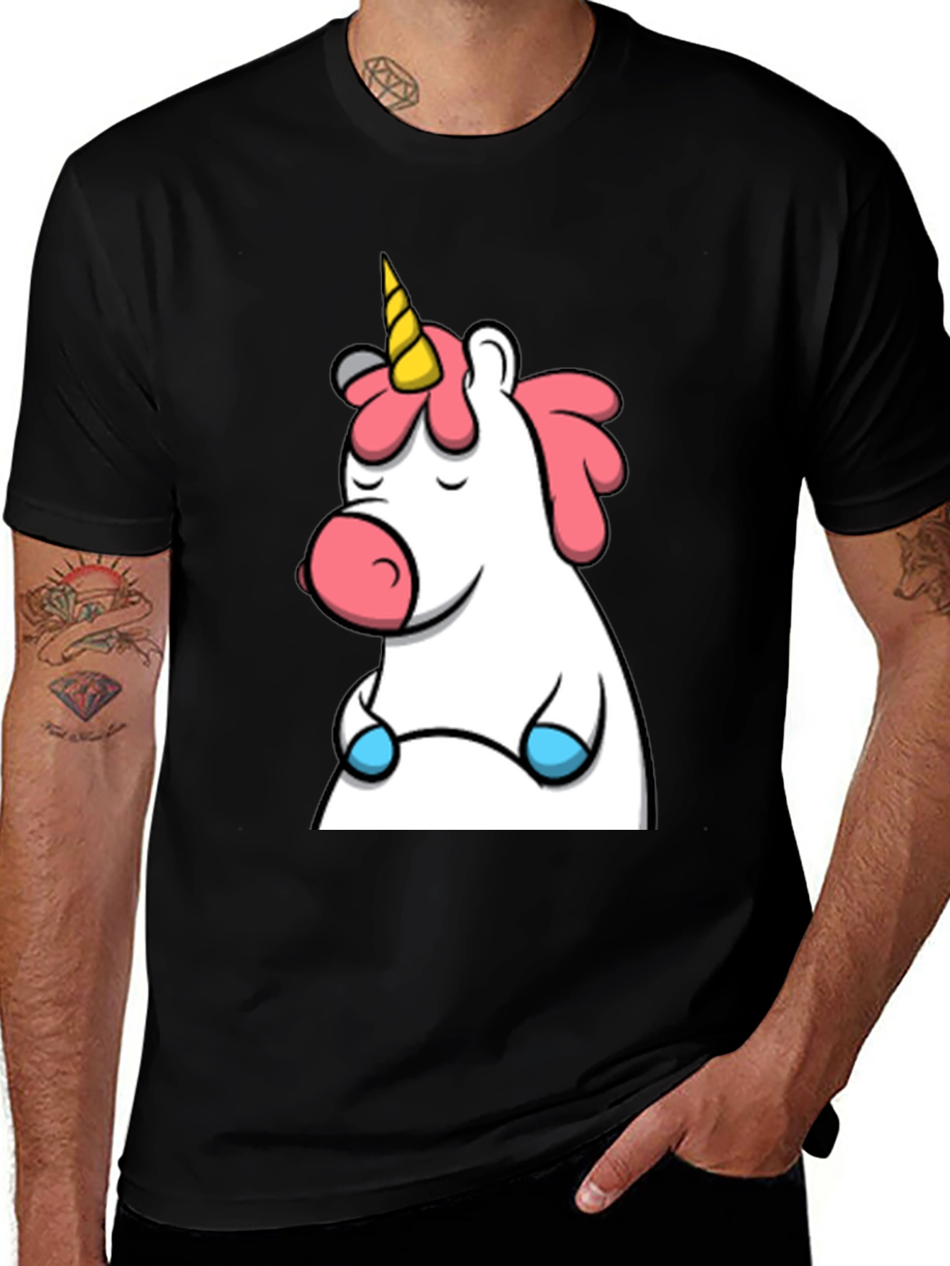 Variant 16 of Unicorn Graphic Black T-Shirt