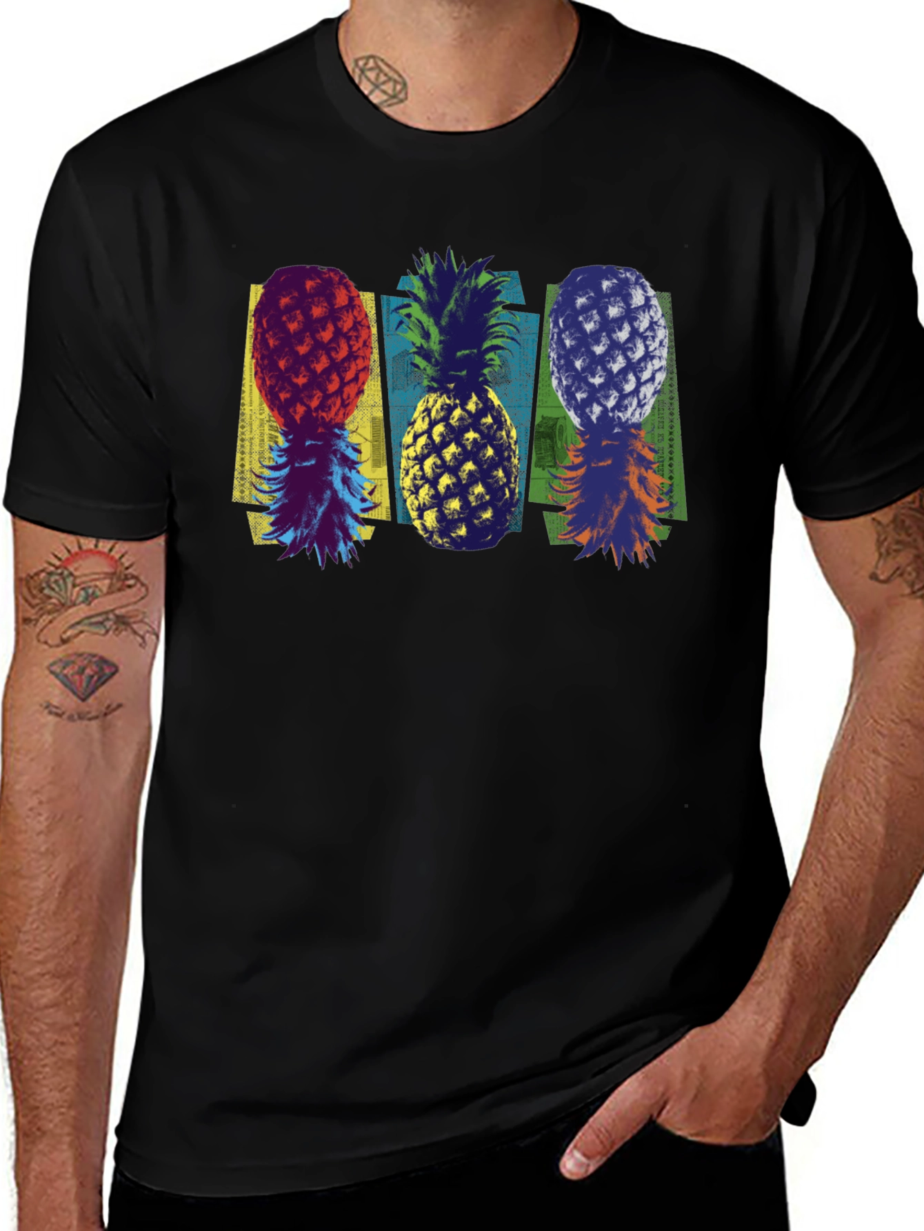 Variant 30 of Pop Art Pineapple T-Shirt - Unique Graphic Tee