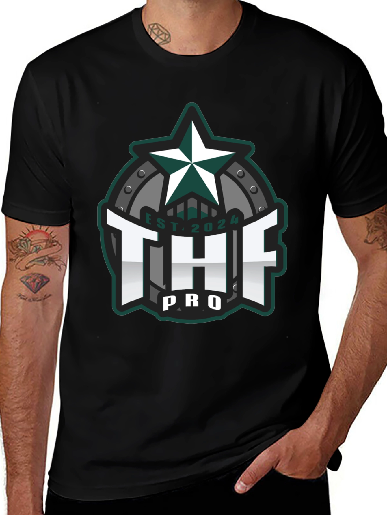Variant 26 of THF Pro Black Graphic Tee
