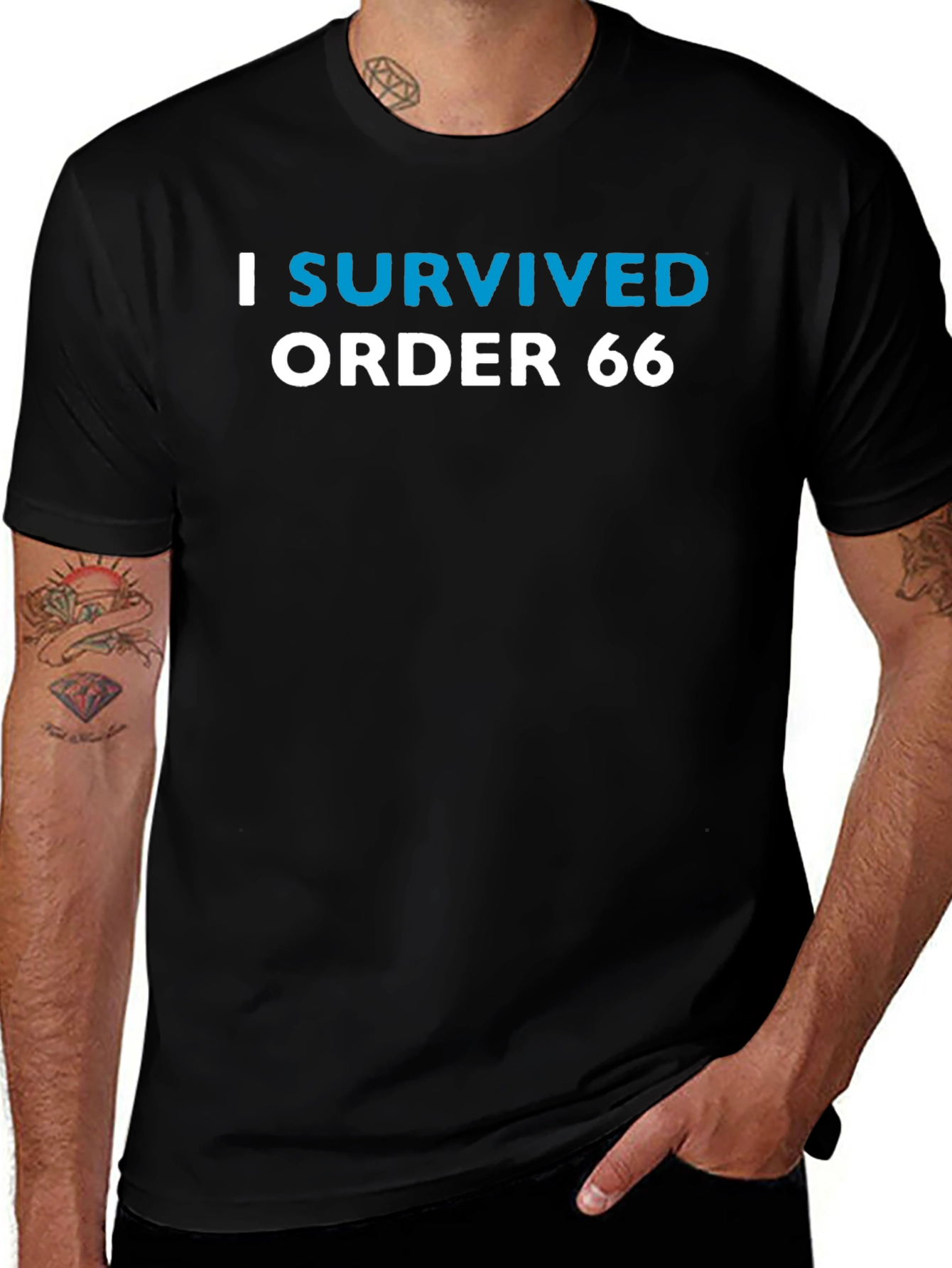 I Survived Order 66 Black T-Shirt