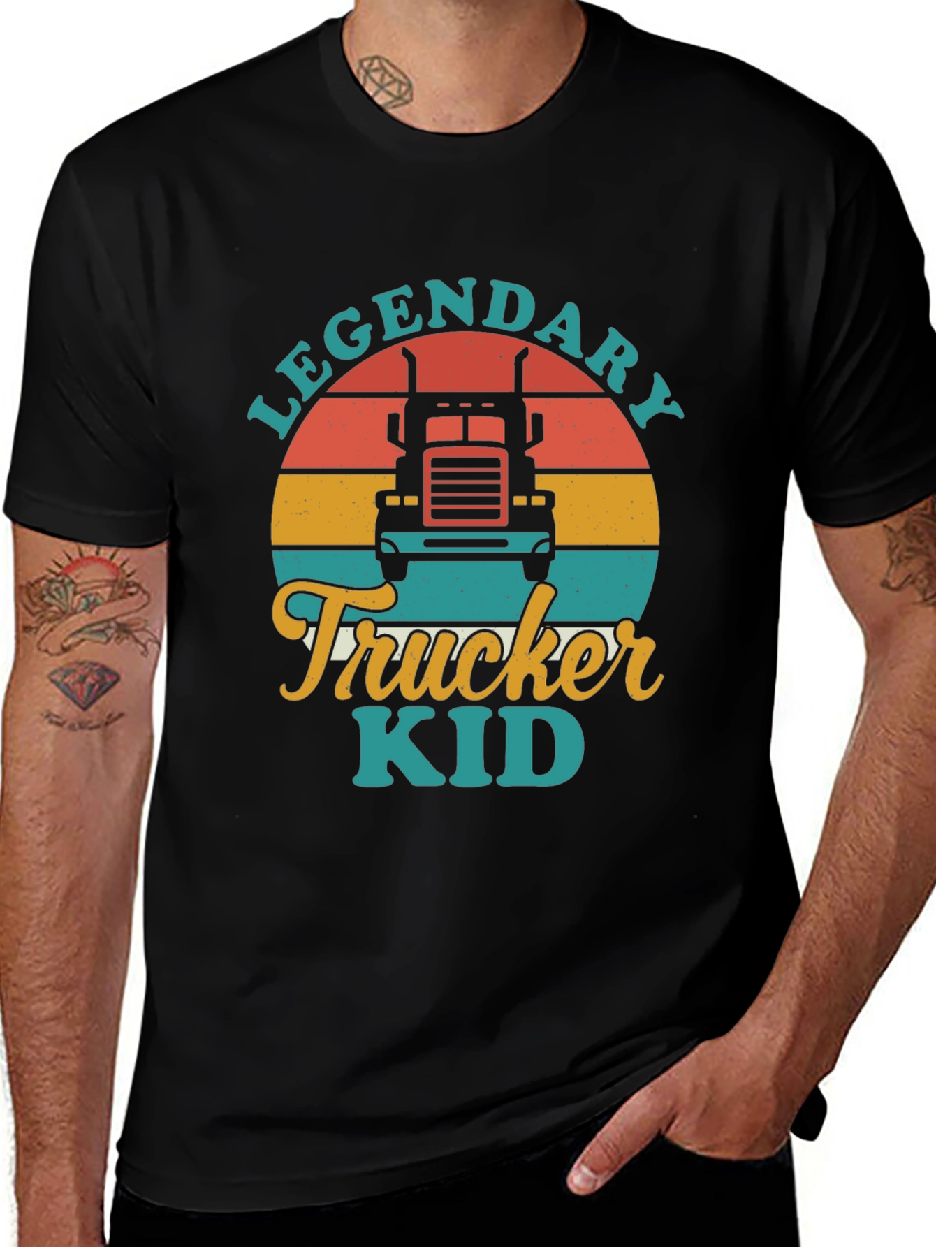 Legendary Trucker Kid Black T-Shirt