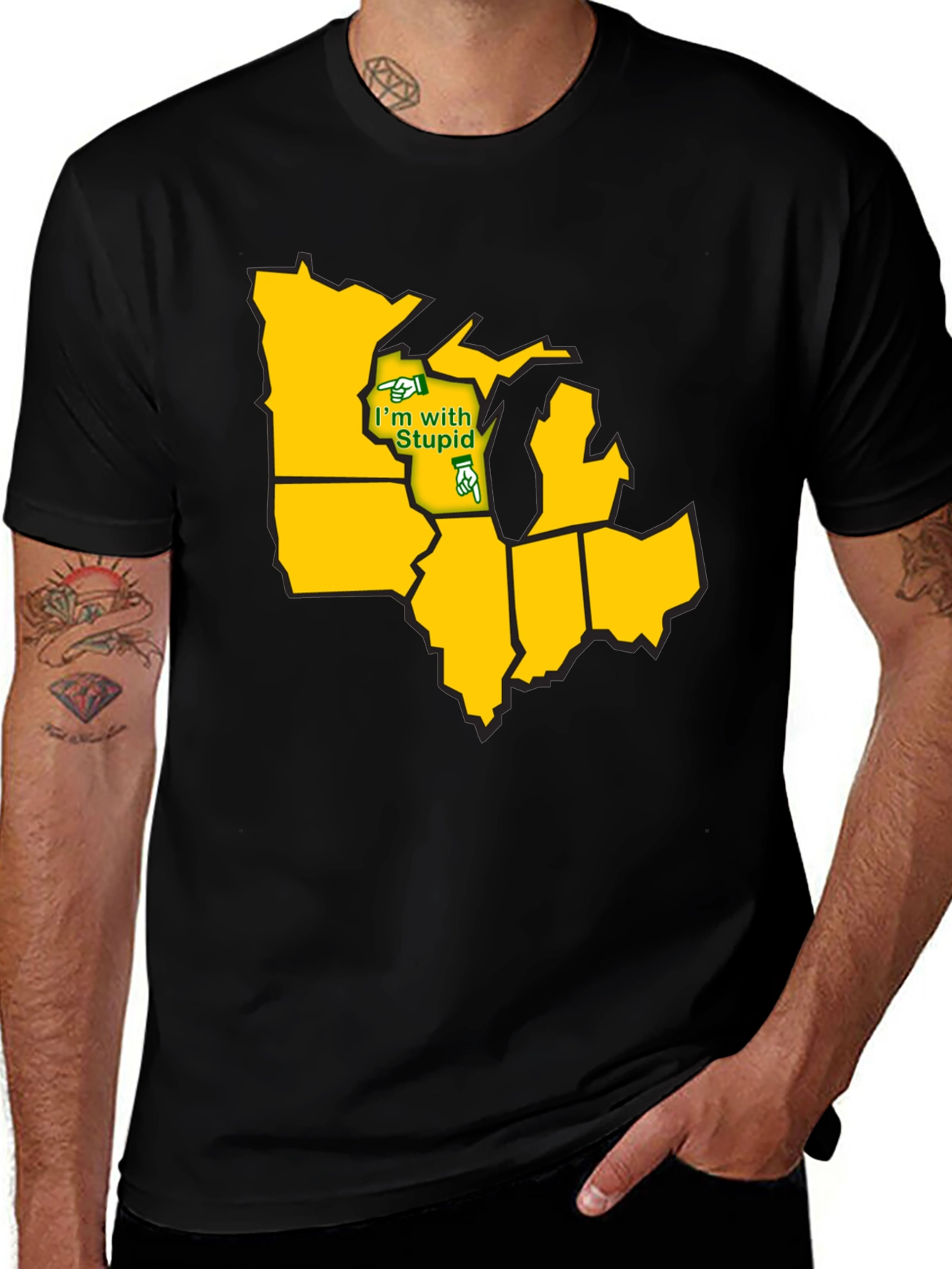 Variant 23 of Midwest States Funny Humor Graphic T-Shirt