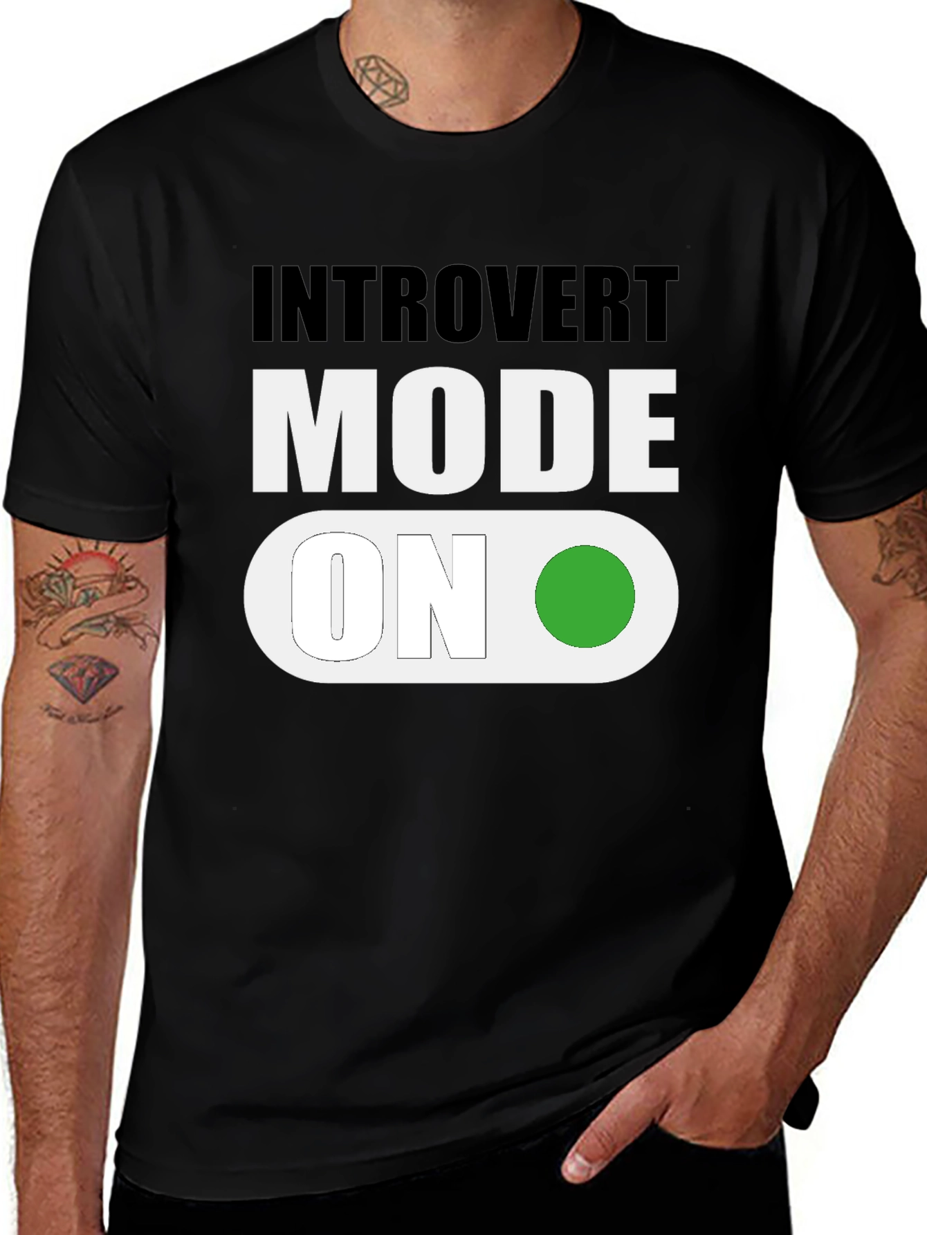Variant 12 of Introvert Mode On T-Shirt - Funny Graphic Tee