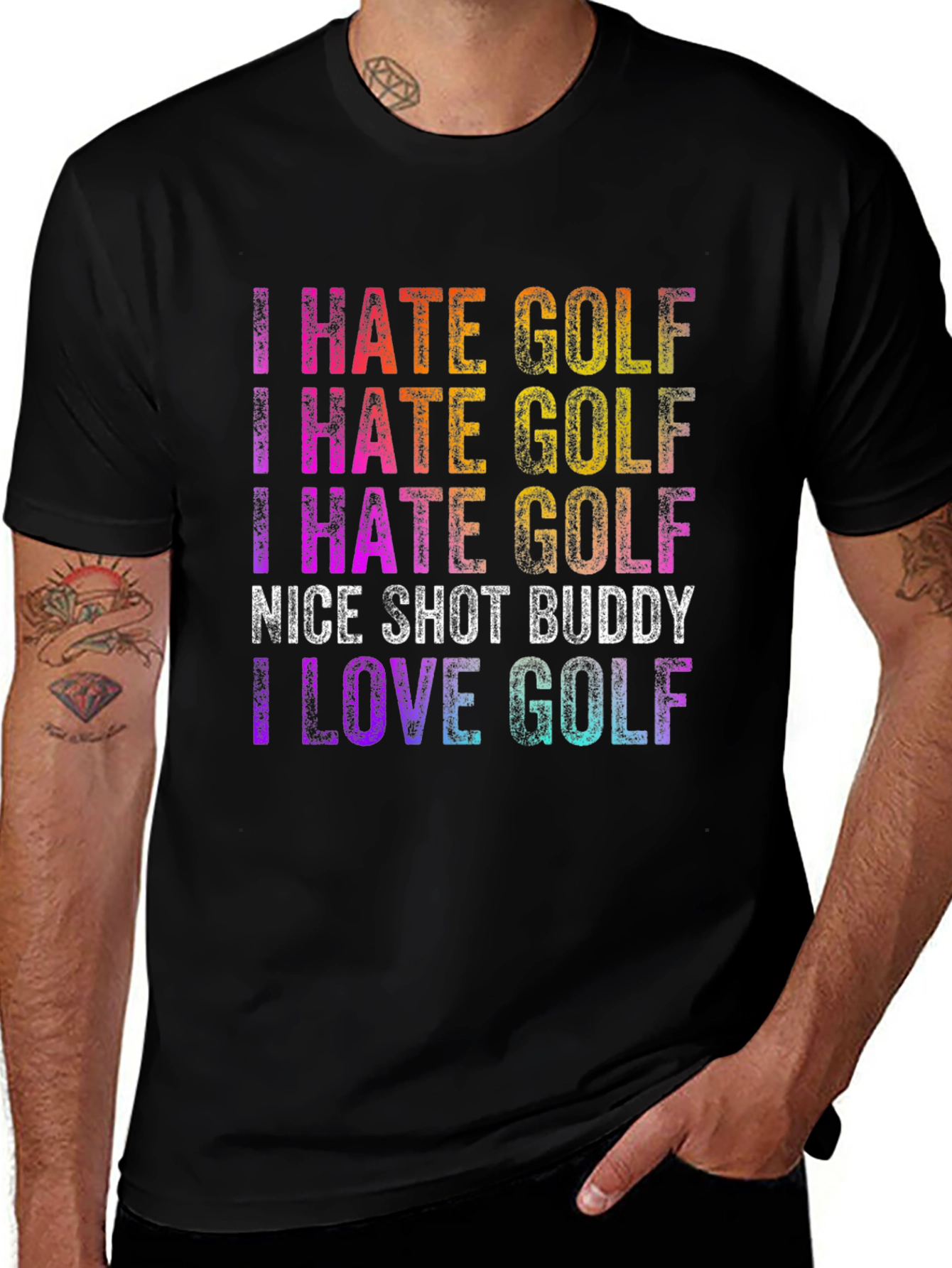 Variant 25 of I Hate Golf - Funny Golf T-Shirt