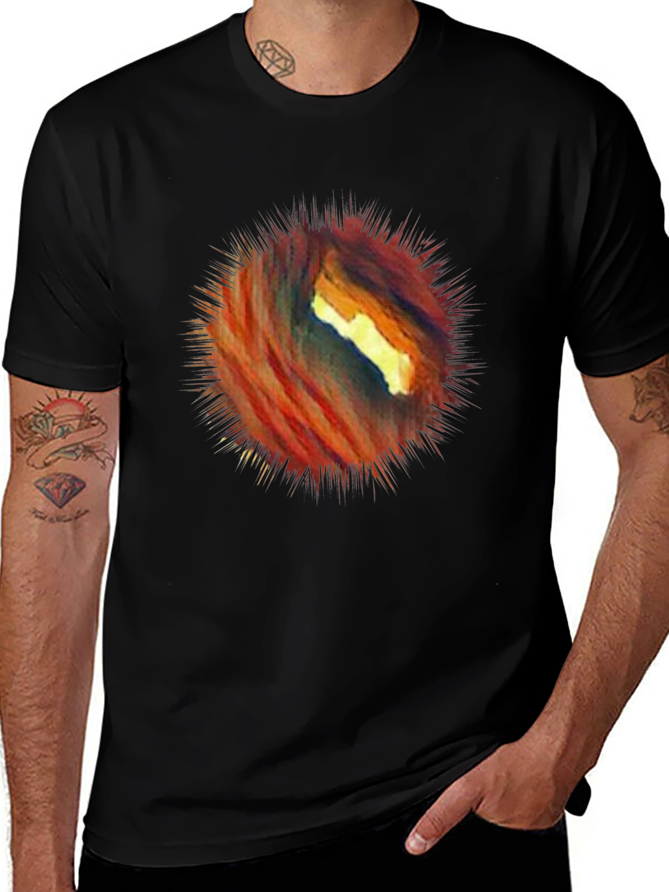 Variant 17 of Abstract Eye Graphic T-Shirt - Modern Streetwear