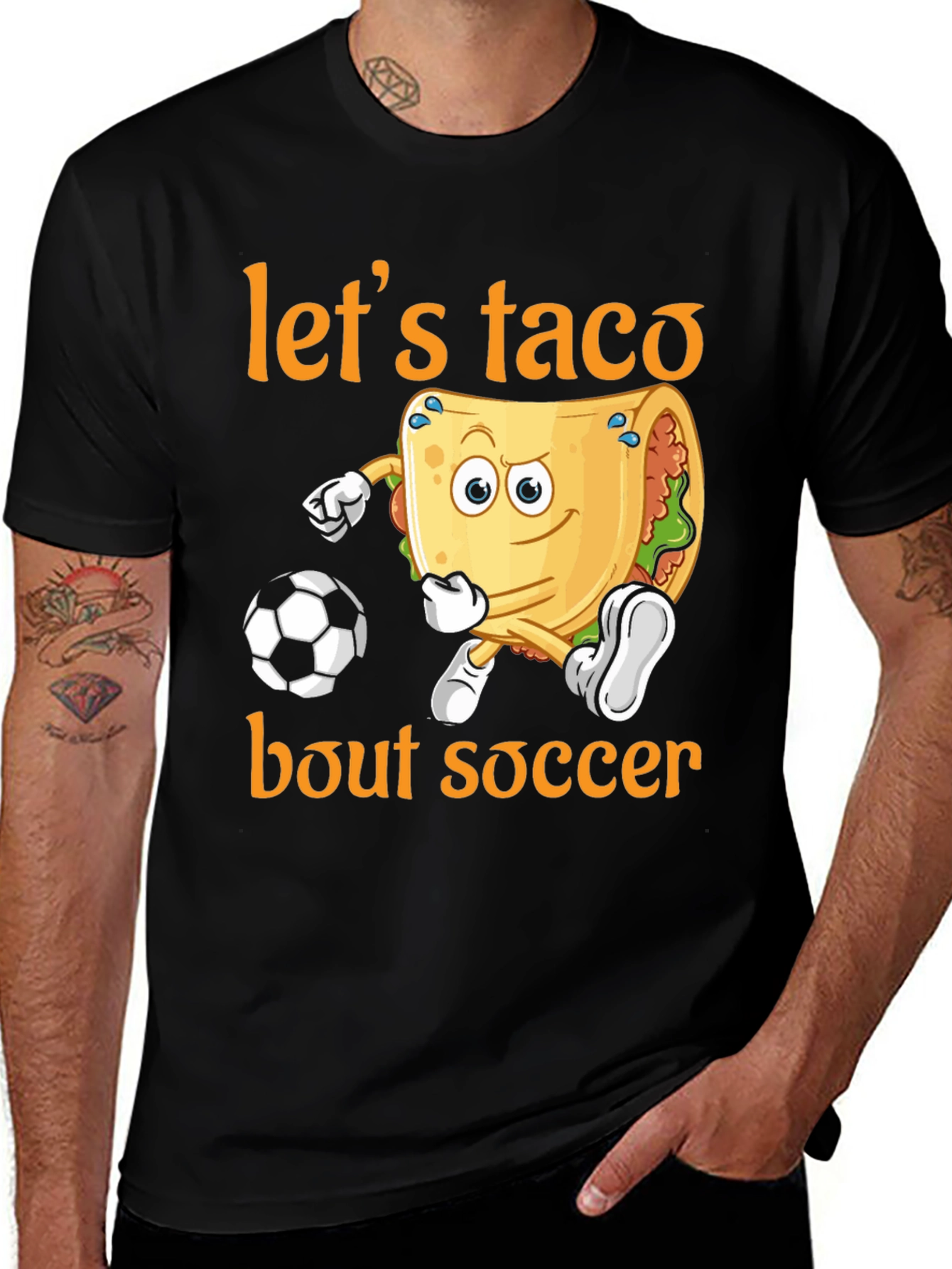 Variant 28 of Let's Taco Bout Soccer T-Shirt, Funny Graphic Tee