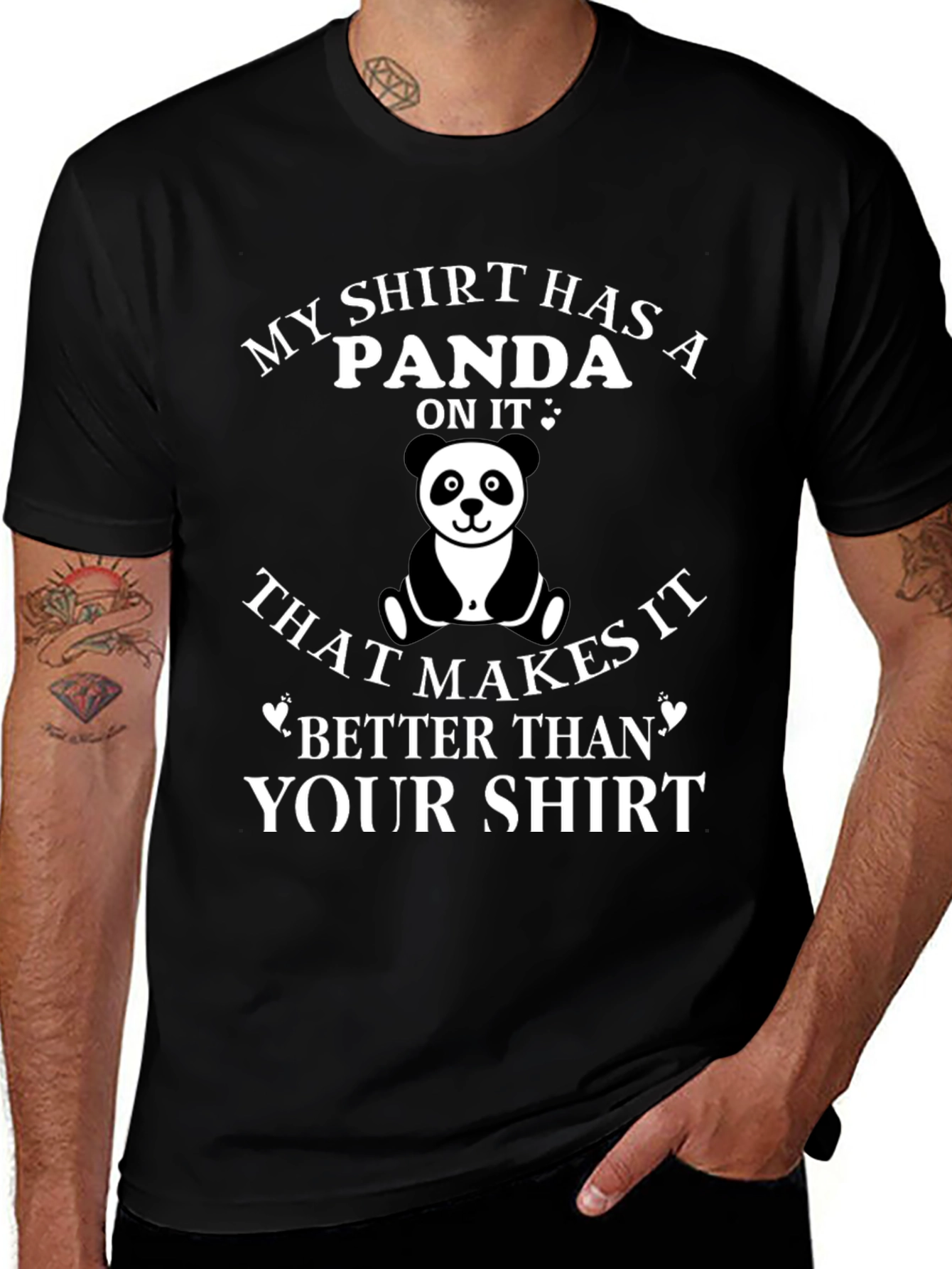 Variant 3 of Funny Panda Graphic T-Shirt: My Shirt Has a Panda