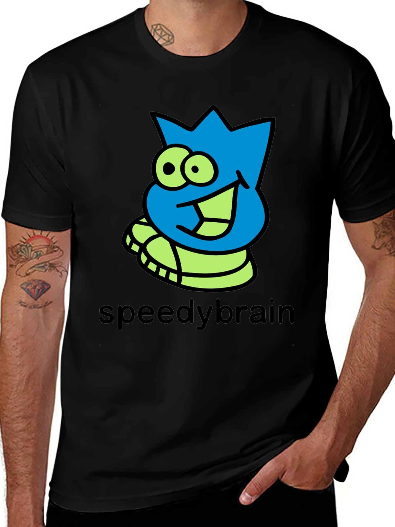 Variant 7 of Speedybrain Graphic Tee - Unique Cartoon Character T-Shirt