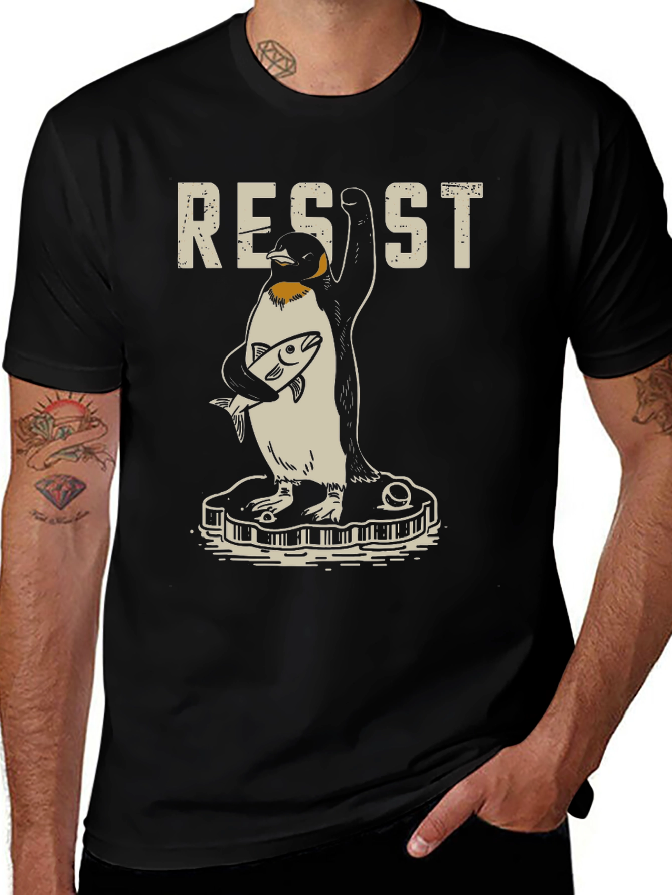 Variant 15 of Resist Penguin Graphic Tee