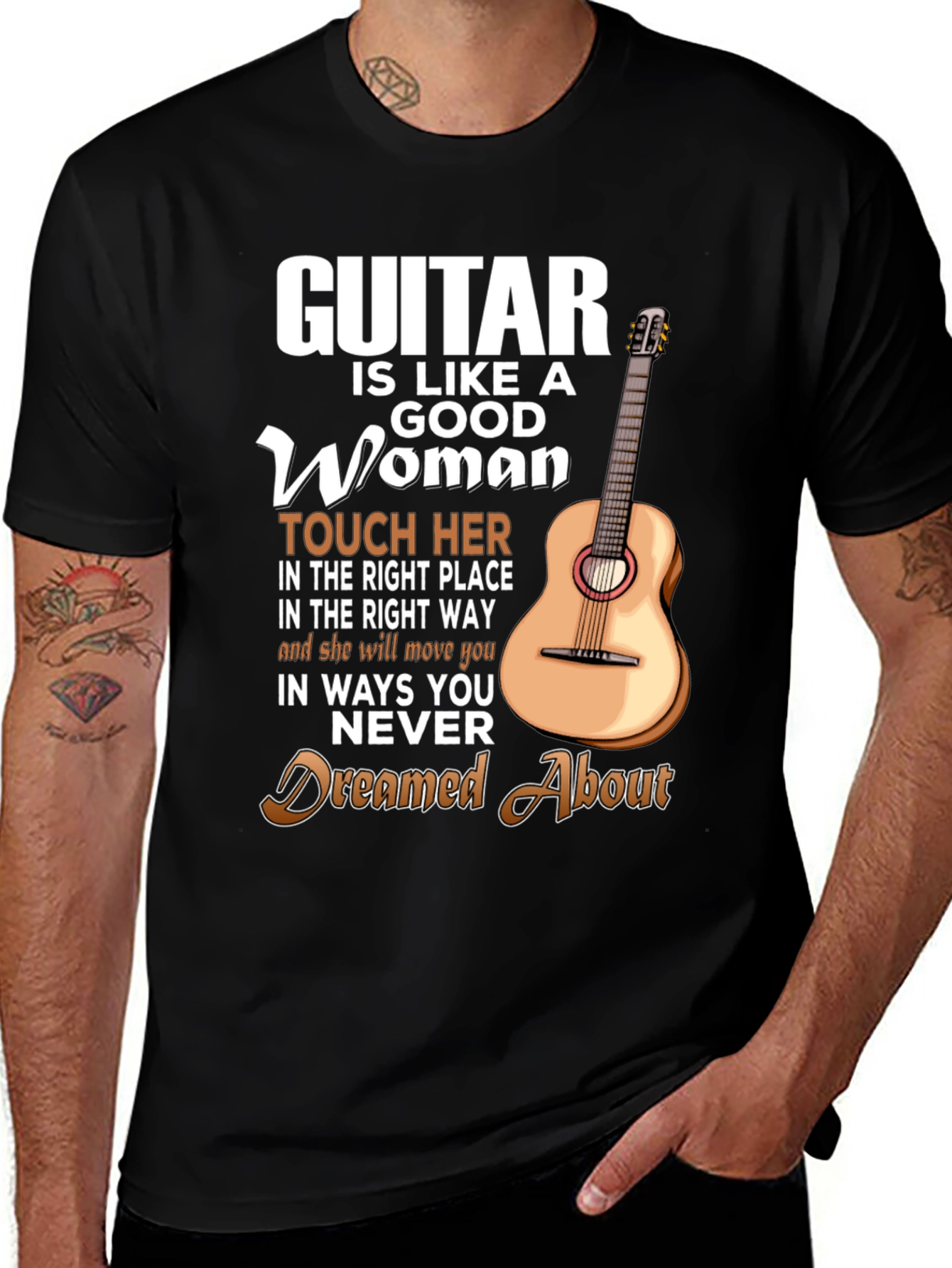 Variant 18 of Guitar is Like A Good Woman Graphic T-Shirt