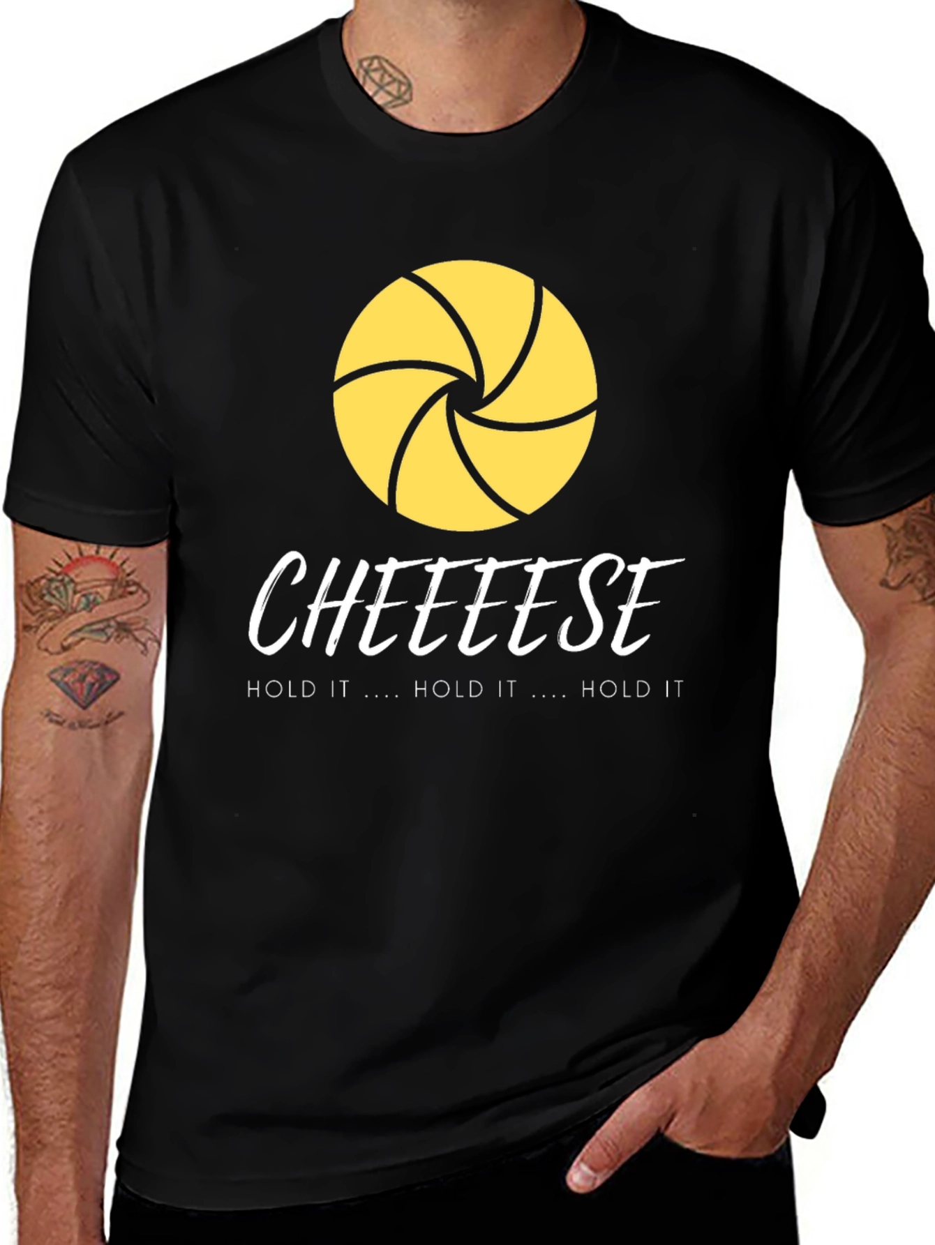 Variant 7 of Cheese T-Shirt: Hold it, Hold it, Hold it!