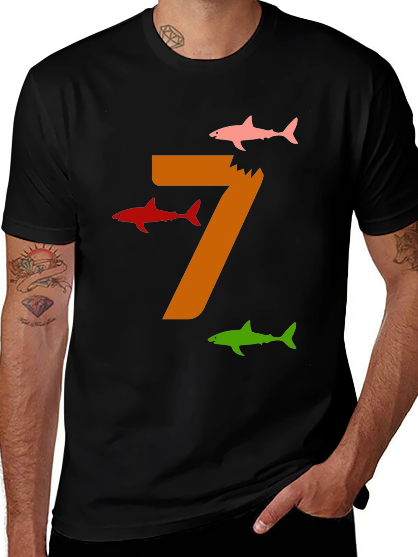 Shark Number 7 Graphic Tee