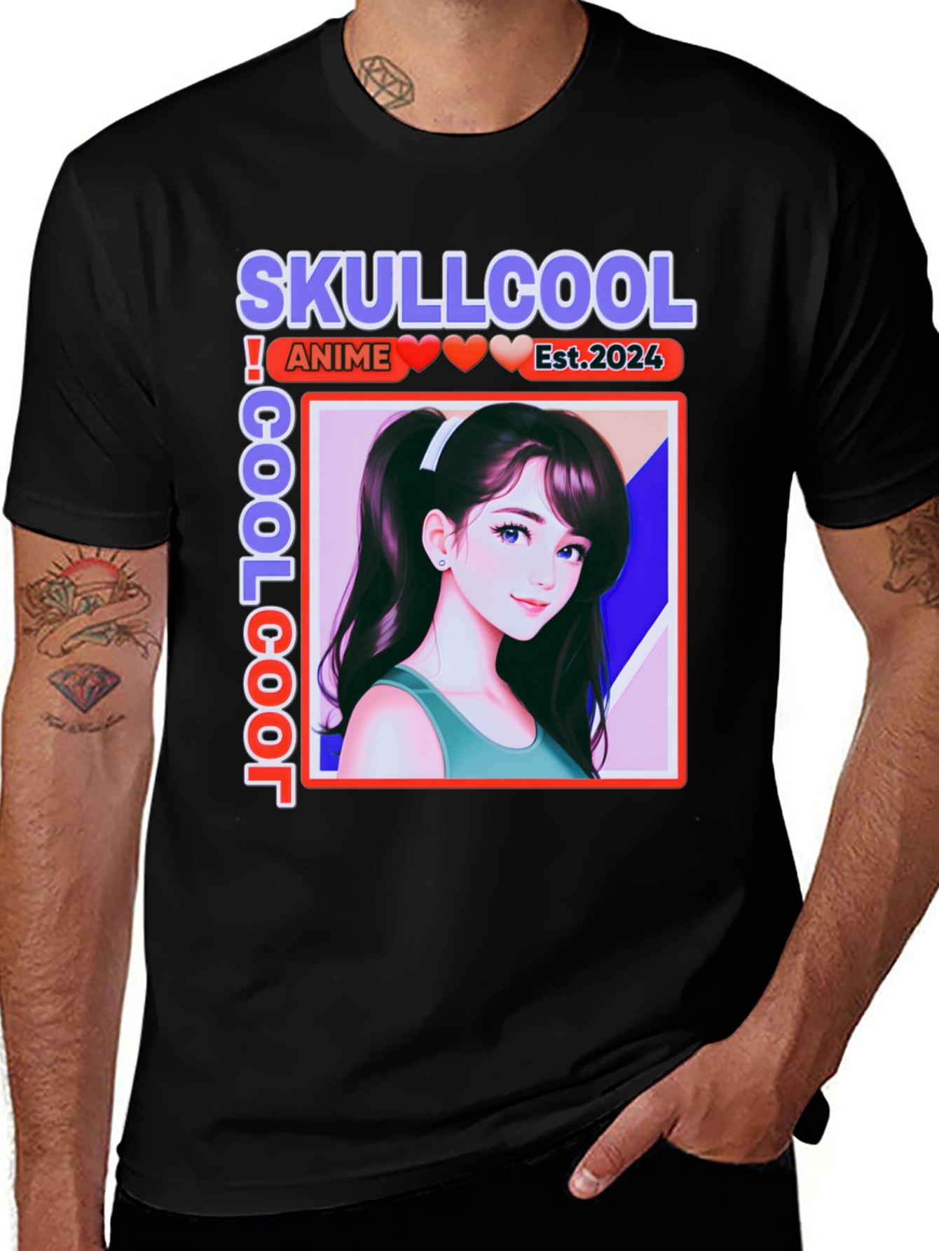 Variant 10 of Skullcool Anime Graphic Tee - Est. 2024