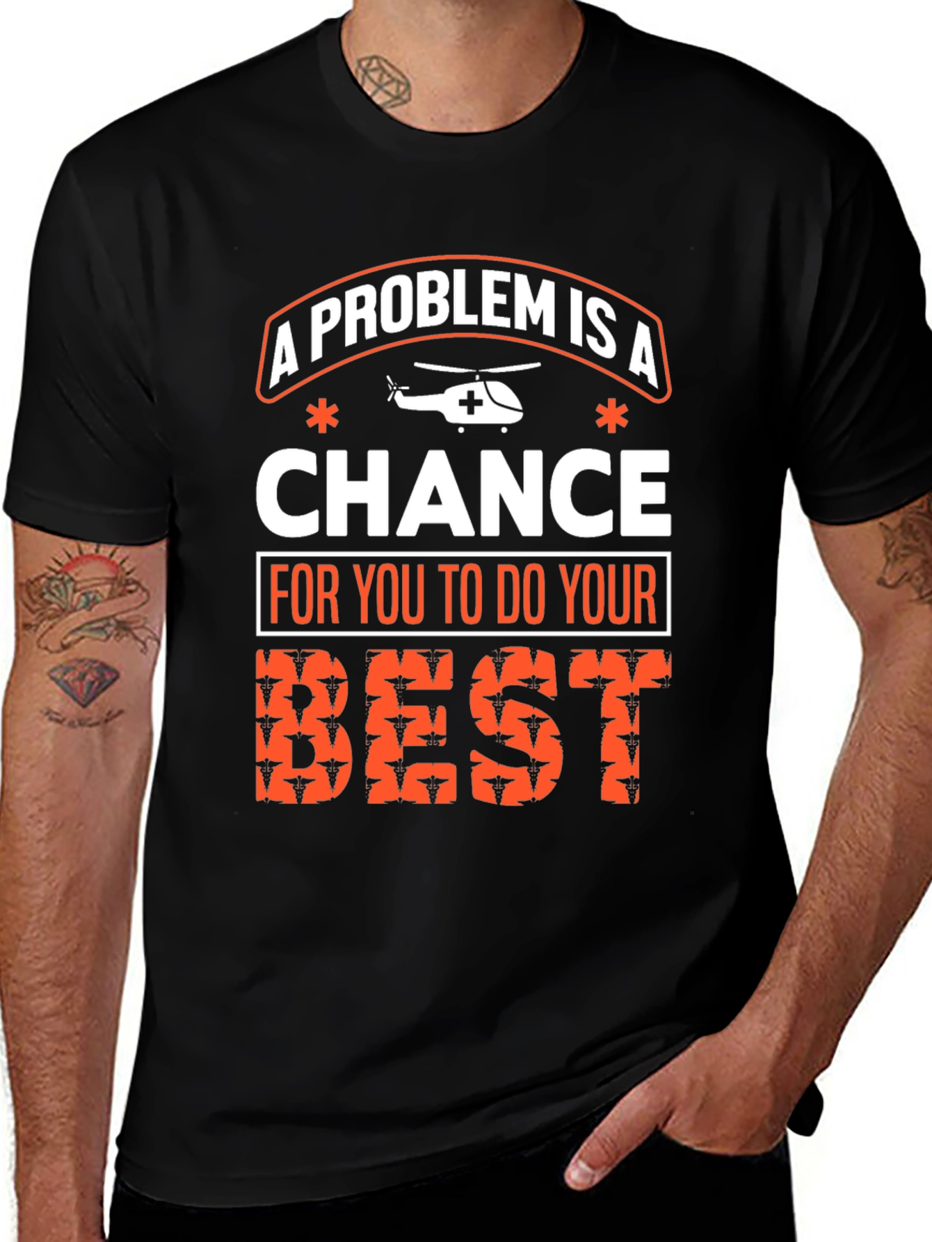 Helicopter EMT 'Problem is a Chance' T-Shirt