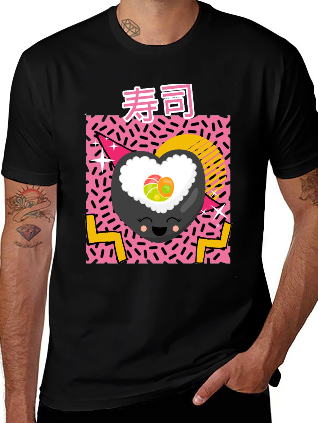 Variant 29 of Sushi Kawaii Retro Style Graphic Tee