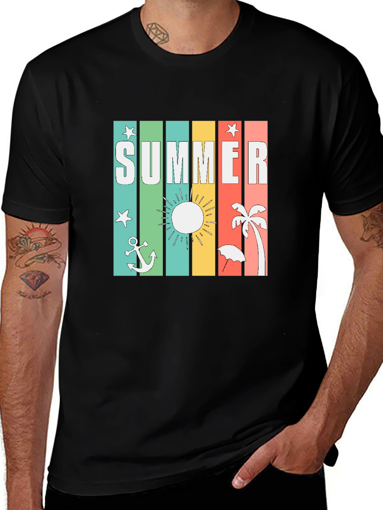 Retro Summer Graphic Tee - Vintage Style Comfort