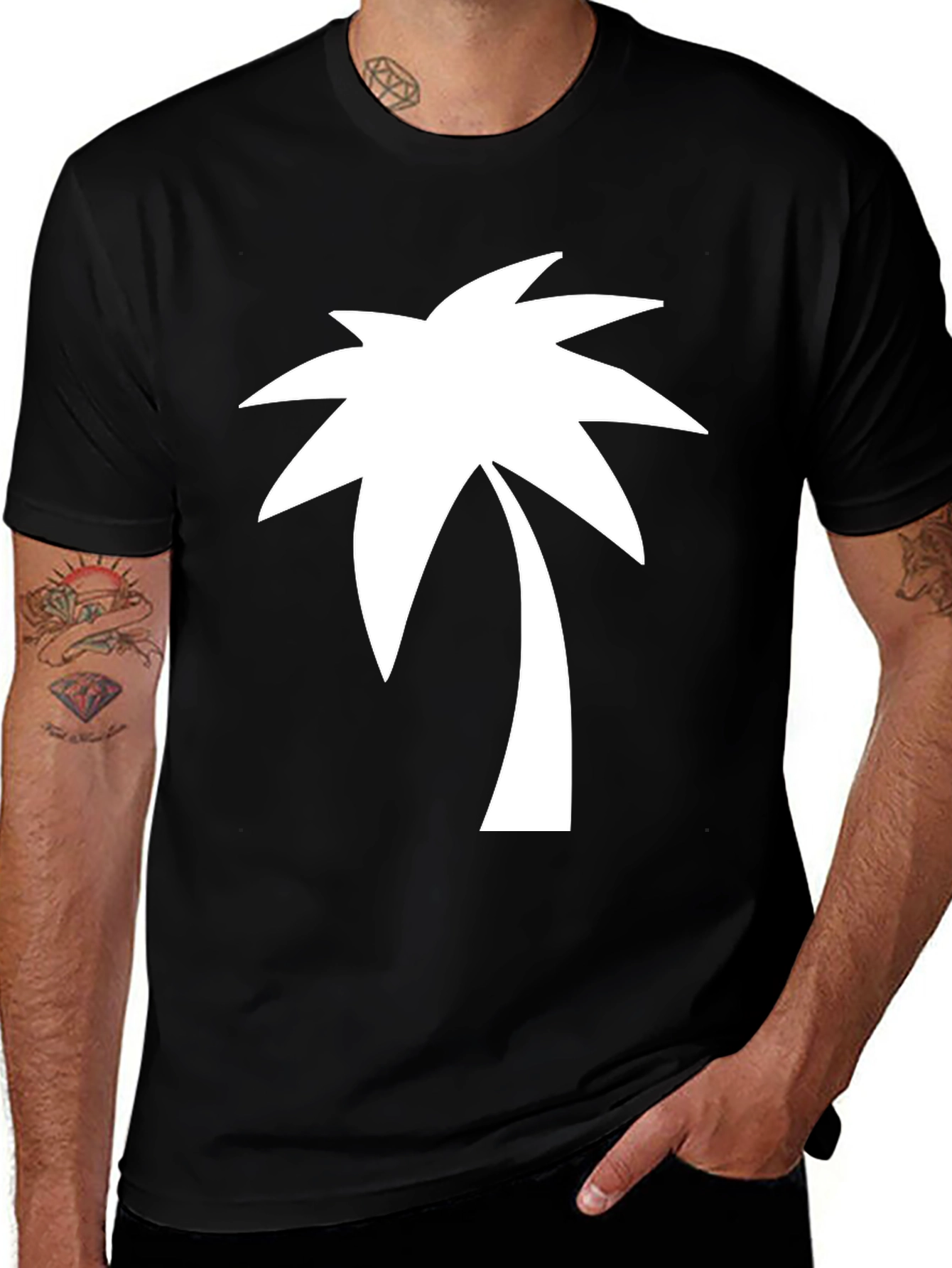 Variant 26 of Palm Tree Graphic Tee - Tropical Vibes T-Shirt
