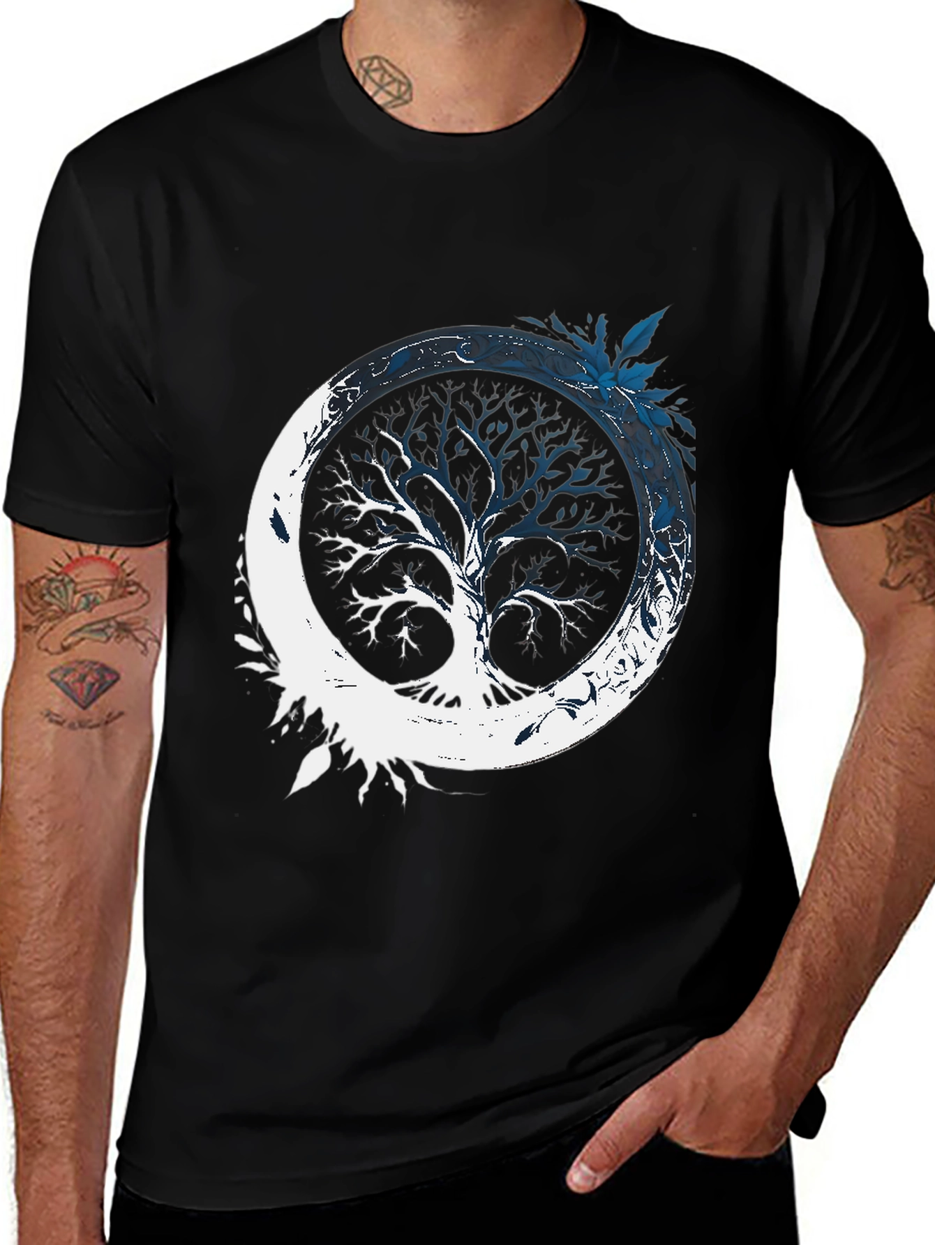 Variant 14 of Yggdrasil Tree of Life Graphic Print Men's T-Shirt