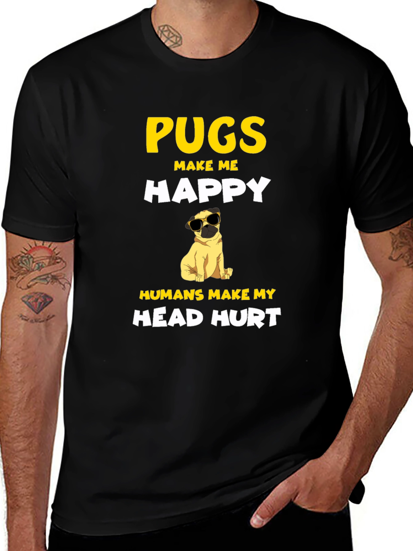 Pugs Make Me Happy T-Shirt