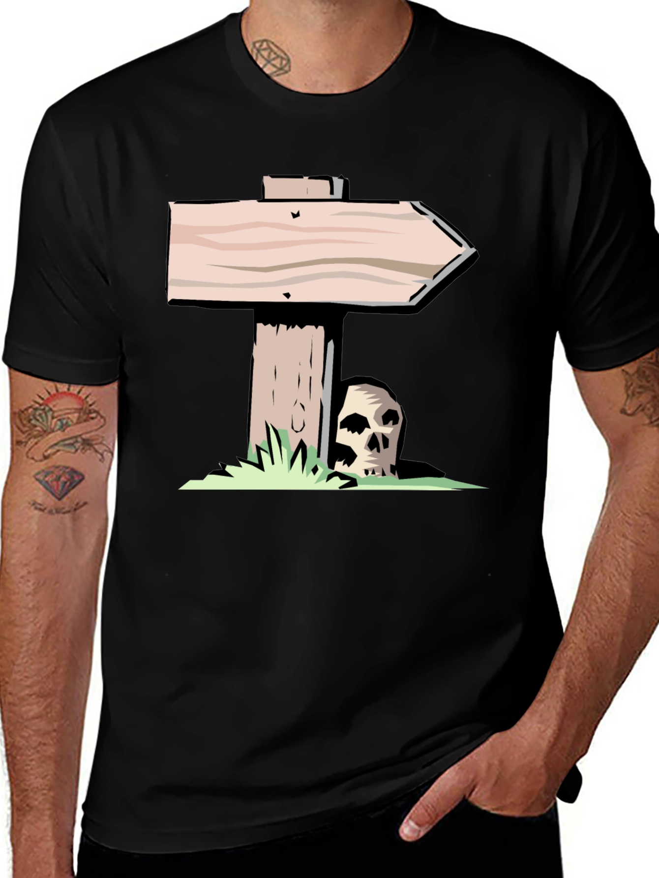 Directional Skull T-Shirt: Guide Your Style!