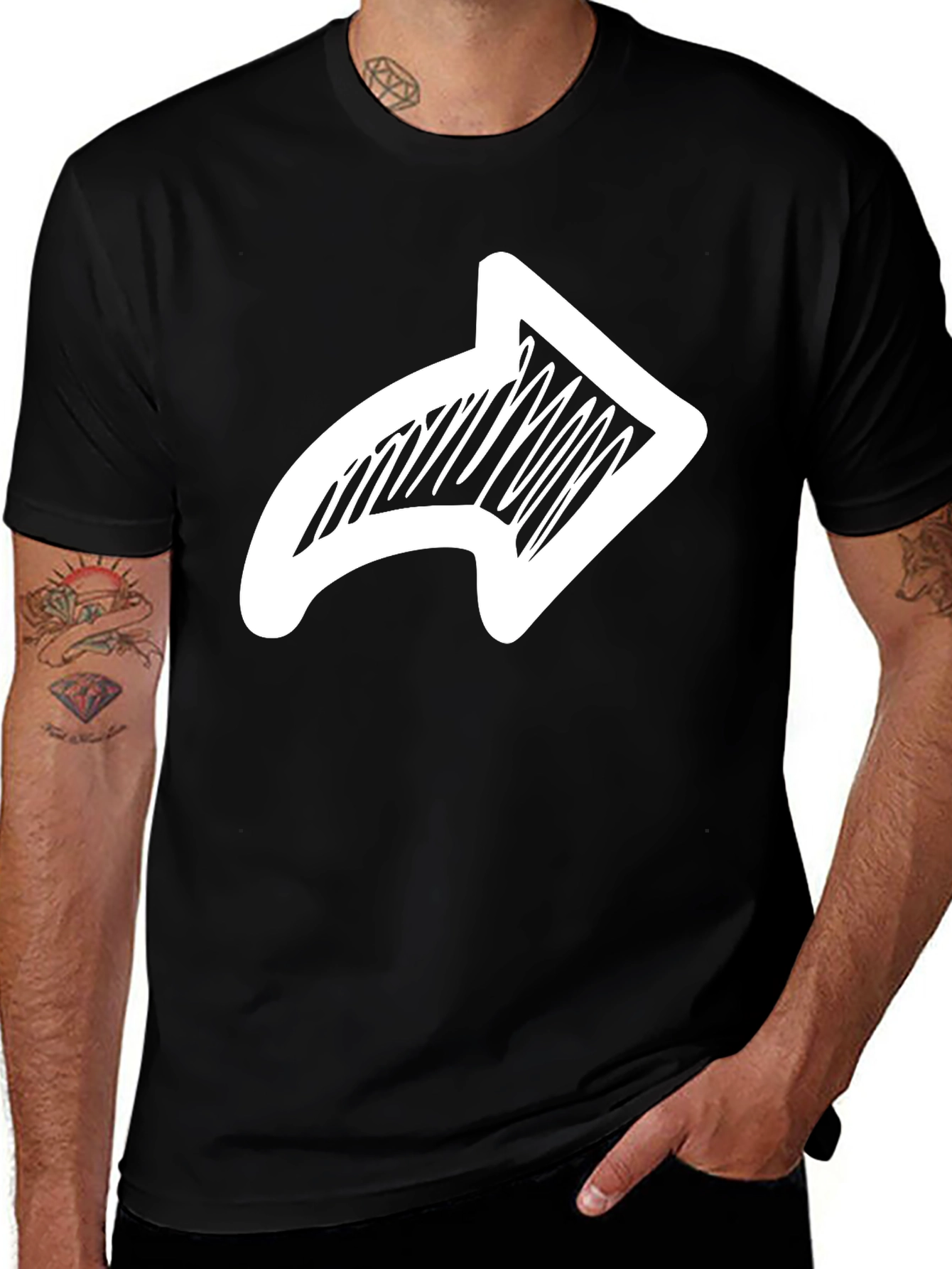 Variant 16 of Arrow Graphic Black T-Shirt