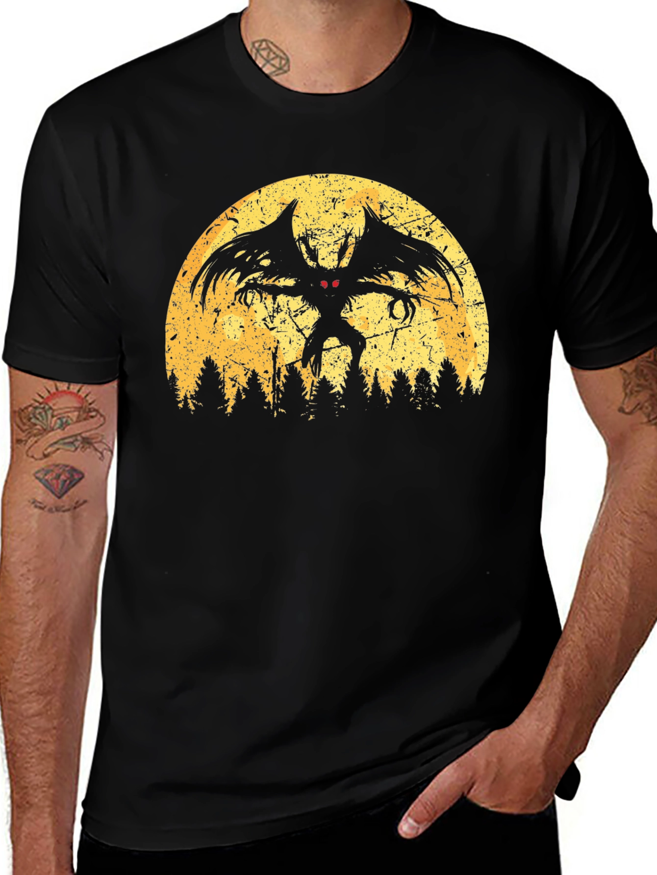 Devilman Crybaby T-Shirt - Devil Silhouette Moon