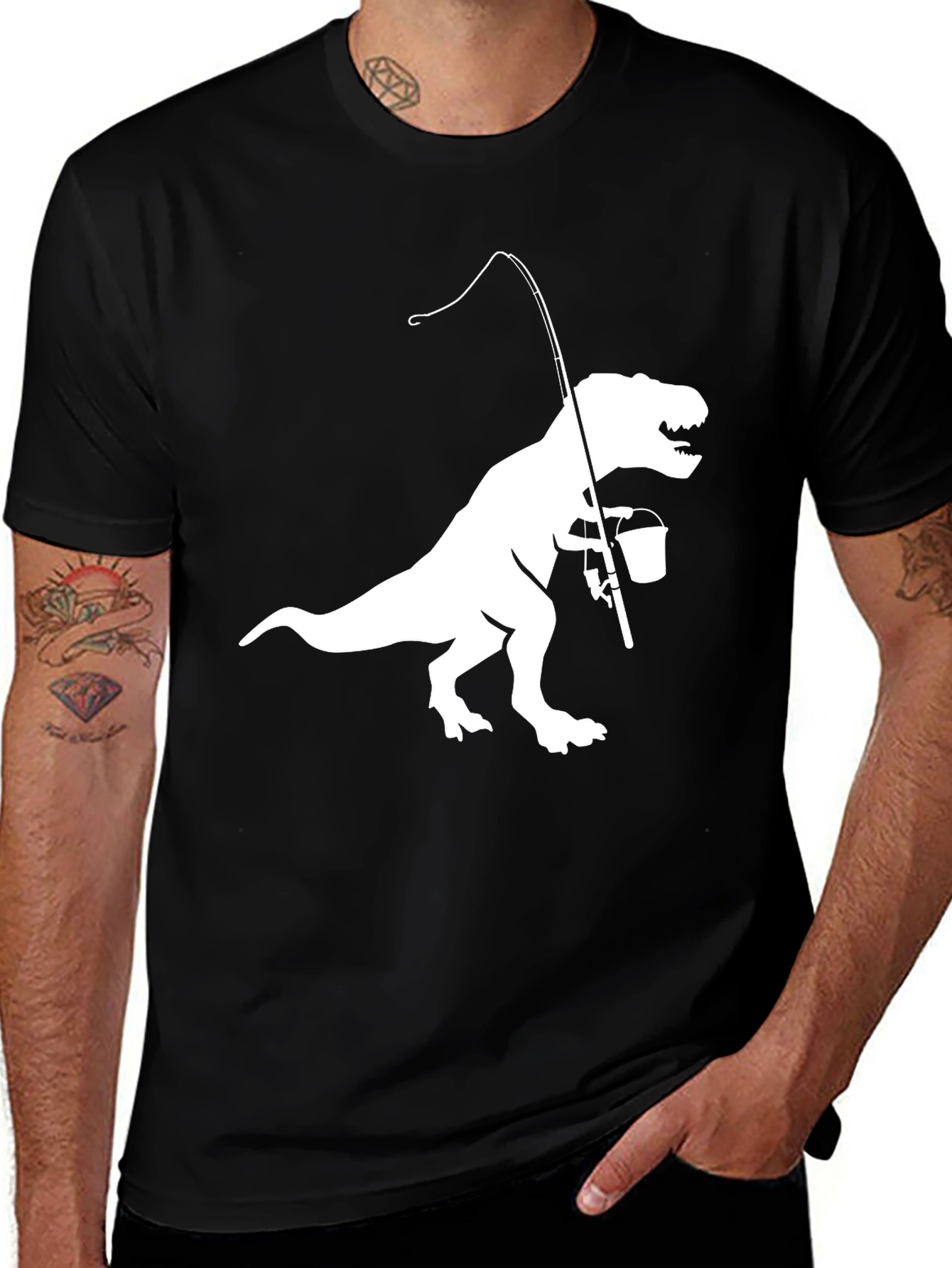 Dino Fishing T-Shirt - Trex Angler Tee
