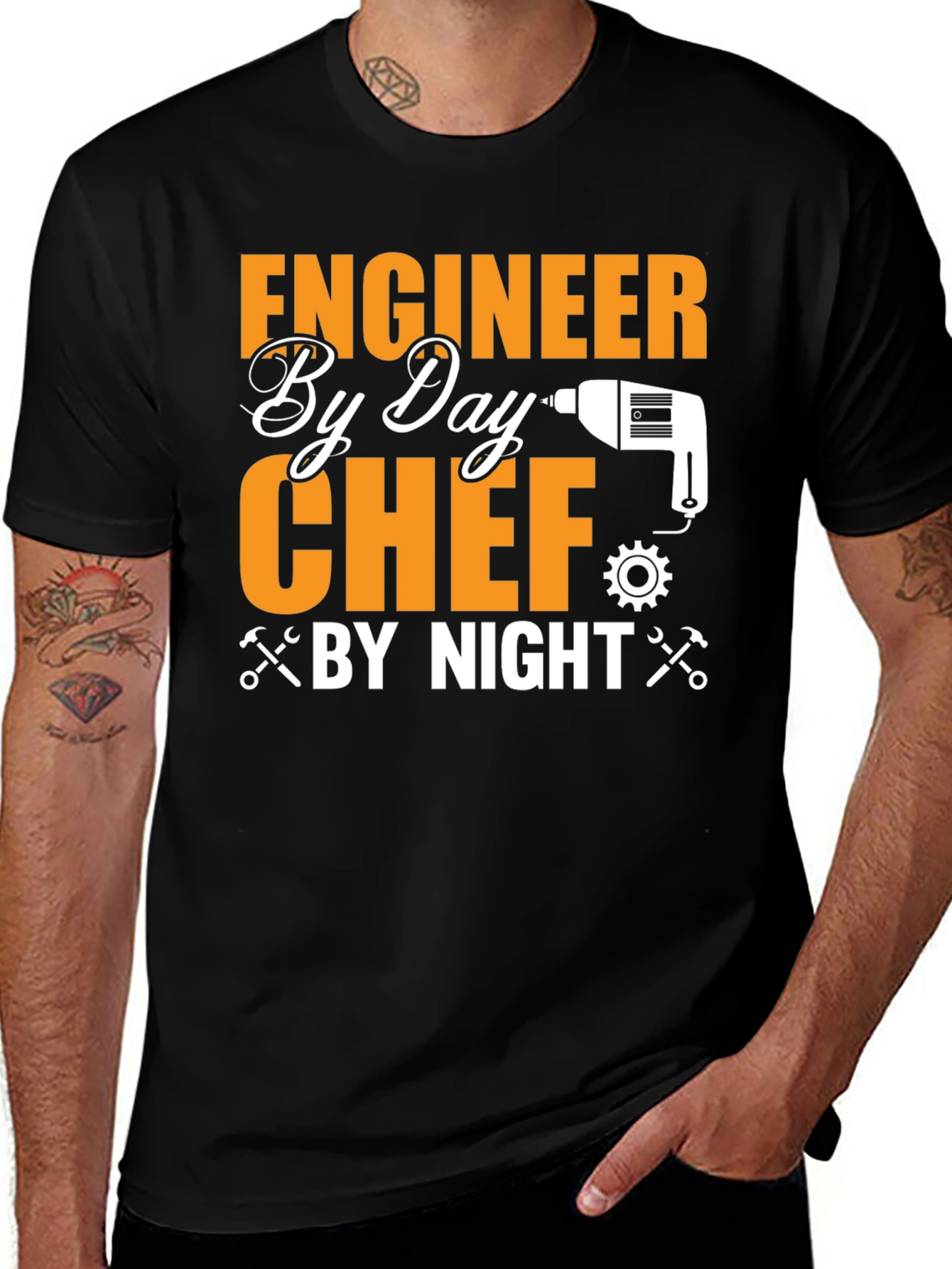 Variant 30 of Engineer By Day Chef By Night Graphic Tee