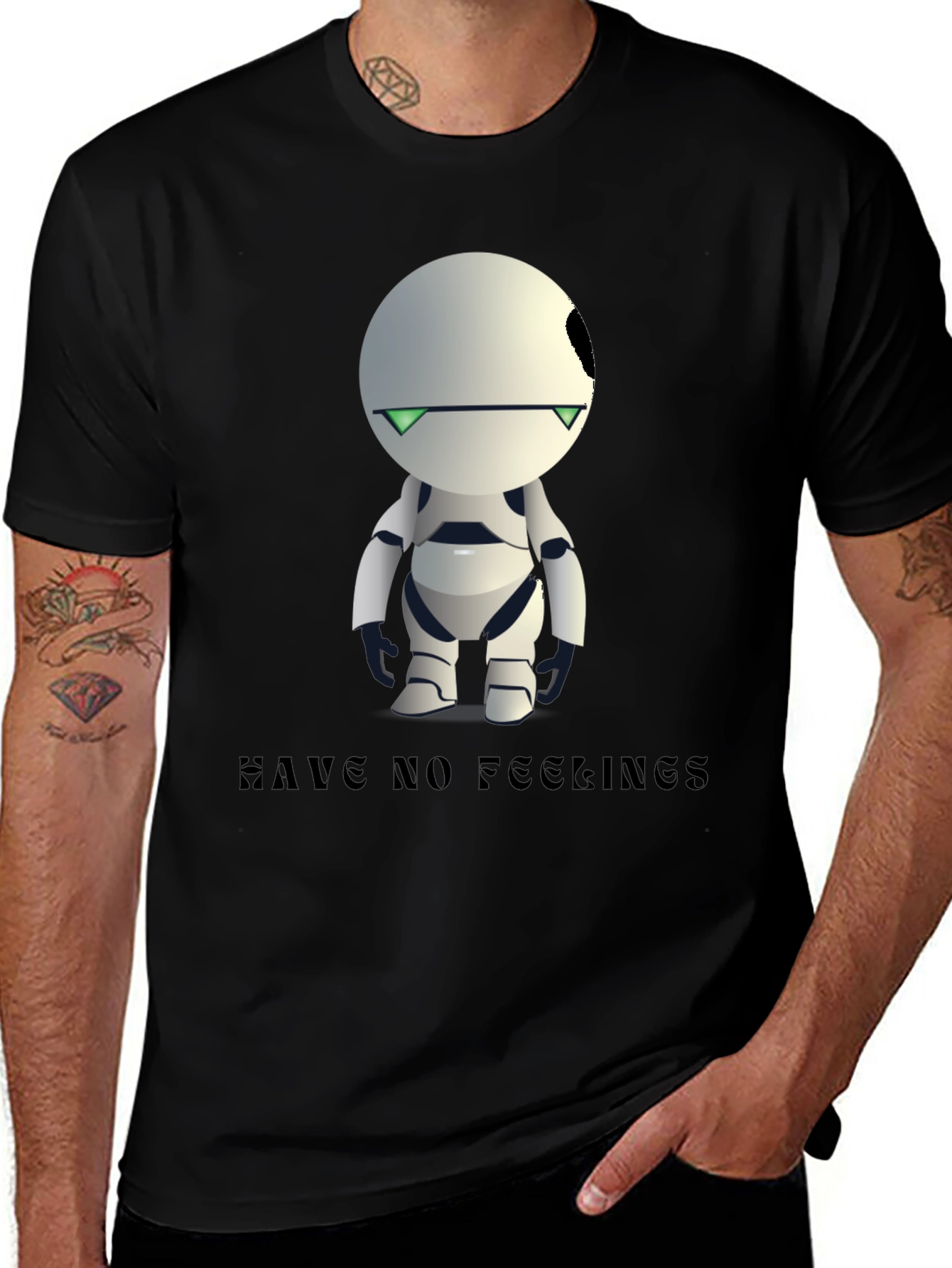 Variant 15 of Robot Graphic T-Shirt - No Feelings Club Tee