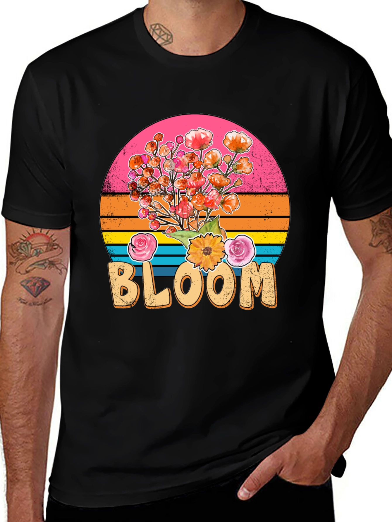 Variant 8 of Retro Bloom T-Shirt - Floral Graphic Tee