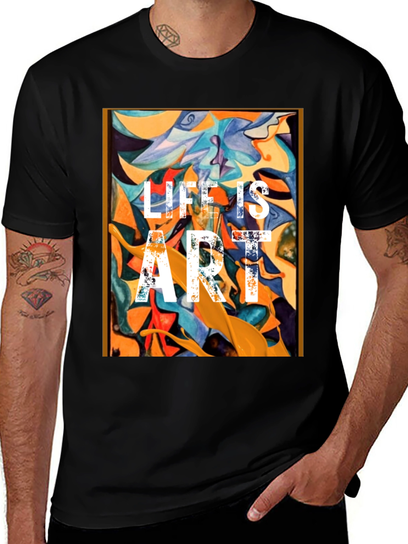 Variant 12 of Life is Art Graphic Tee - Abstract Design