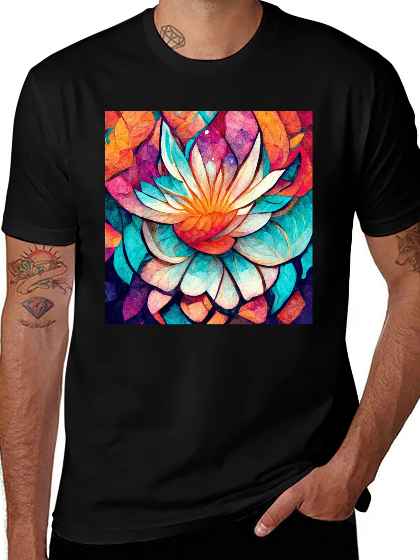 Variant 3 of Floral Watercolor T-Shirt