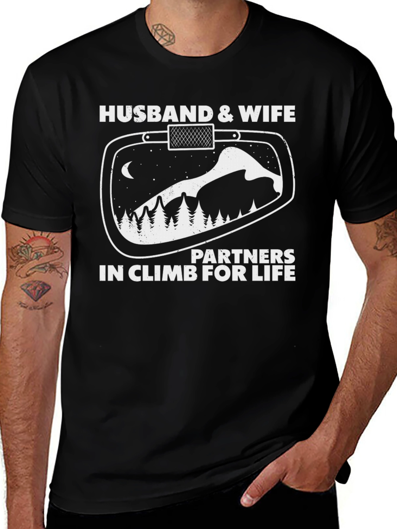 Variant 18 of Husband & Wife Climbing Partners T-Shirt