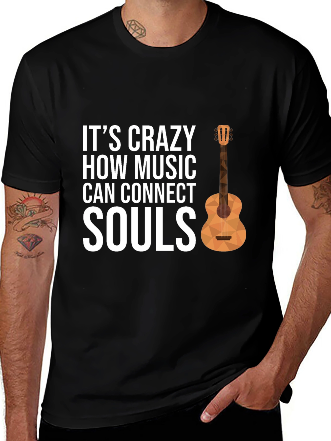 Variant 21 of Music Connects Souls Graphic Tee - Black