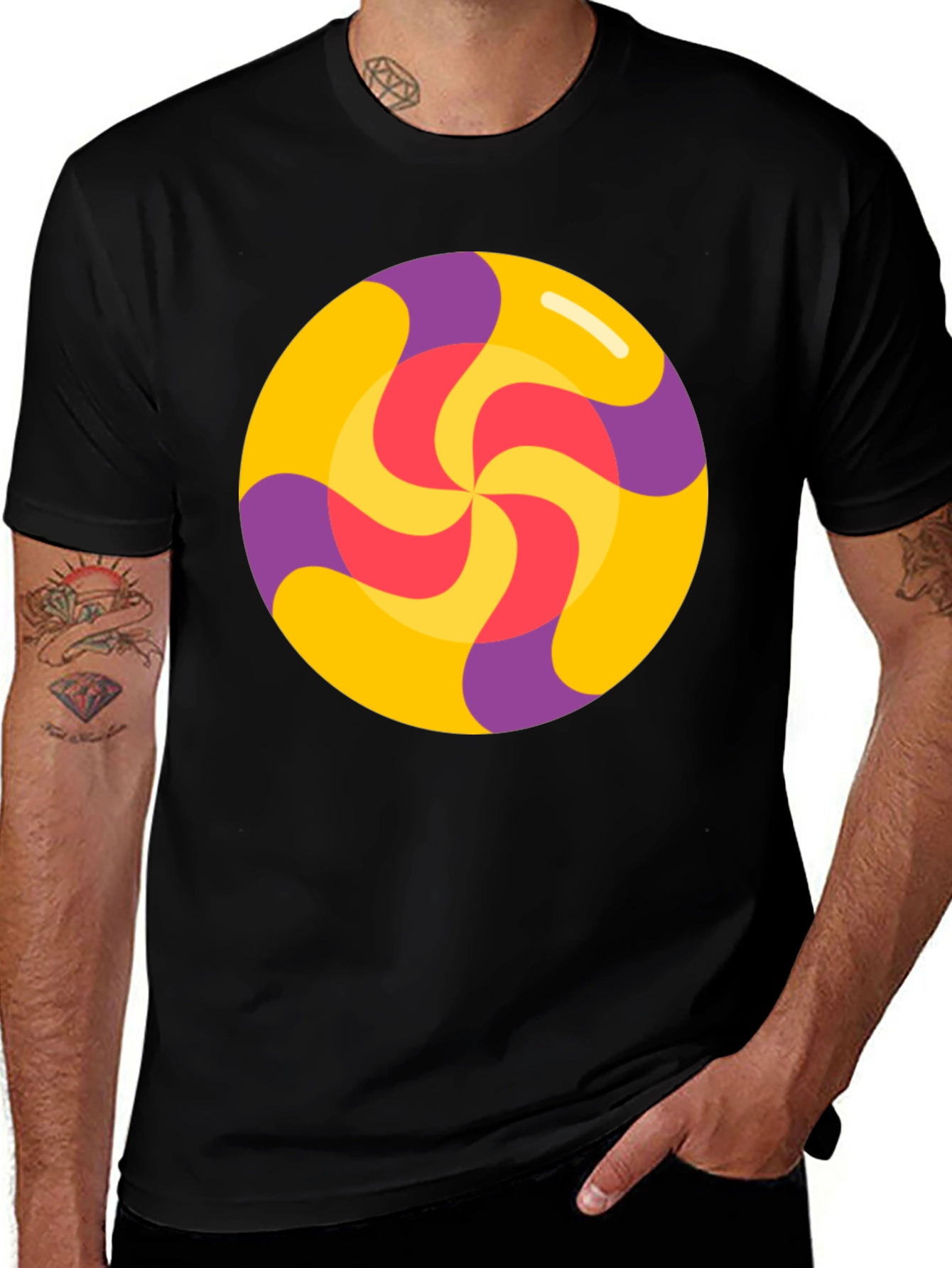 Retro Swirl Lollipop Graphic Tee