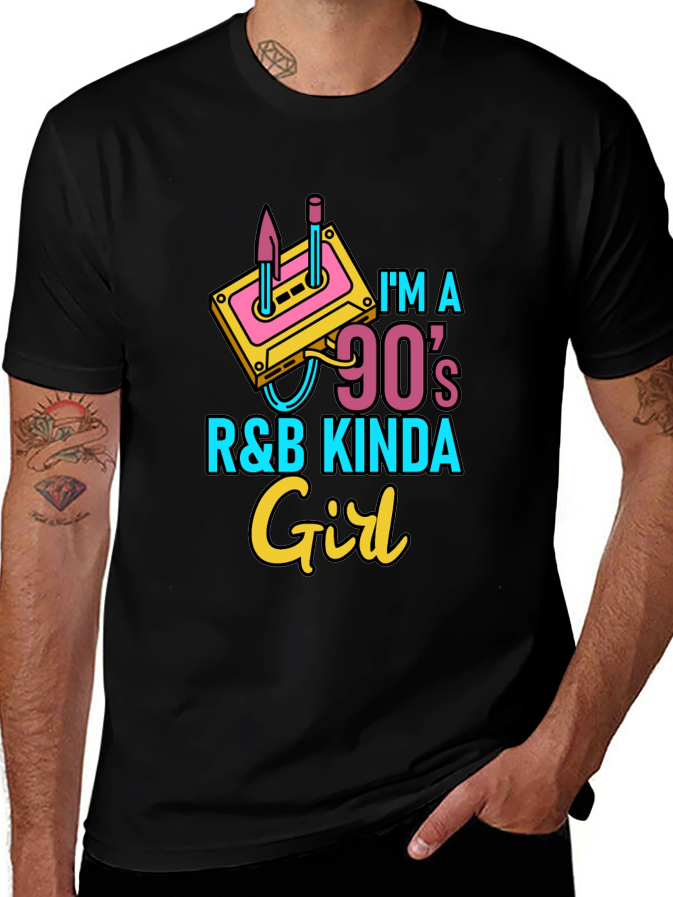 Variant 13 of I'm a 90's R&B Kinda Girl Black T-Shirt