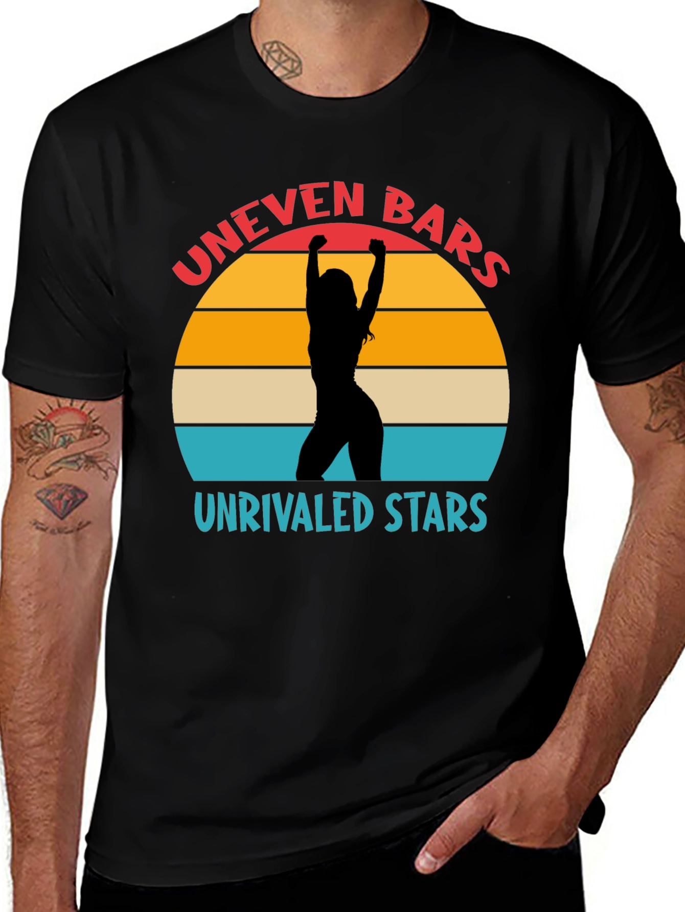 Variant 14 of Uneven Bars Unrivaled Stars Graphic T-Shirt
