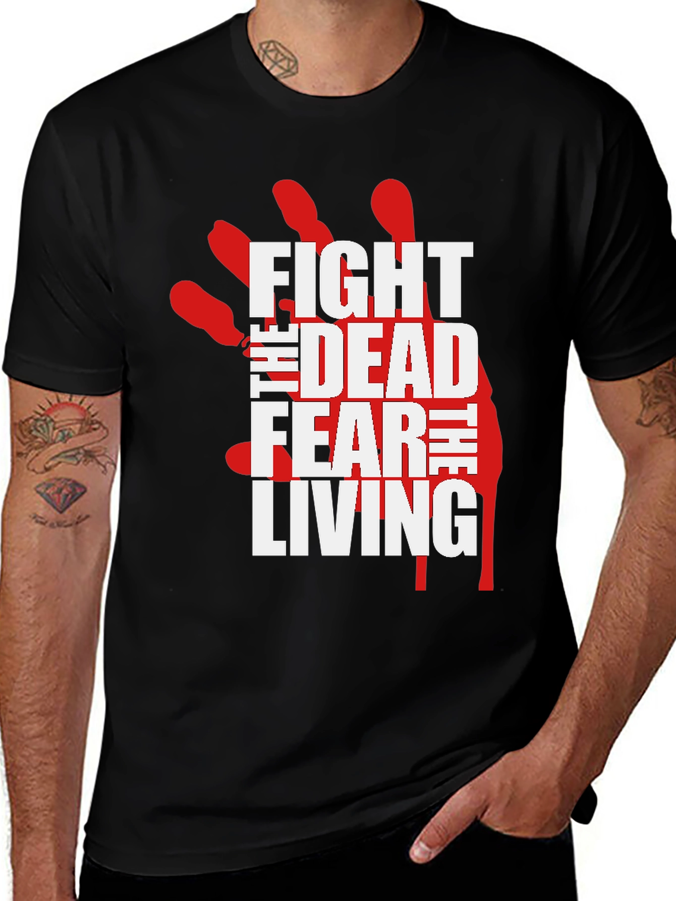 Variant 25 of Fight the Dead Fear the Living Black Graphic Tee